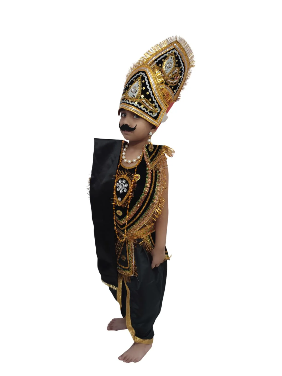 Ravana Lankesh Evil Ramayana Ramlila Kids & Adults Fancy Dress Costume Without Sword - Image 6