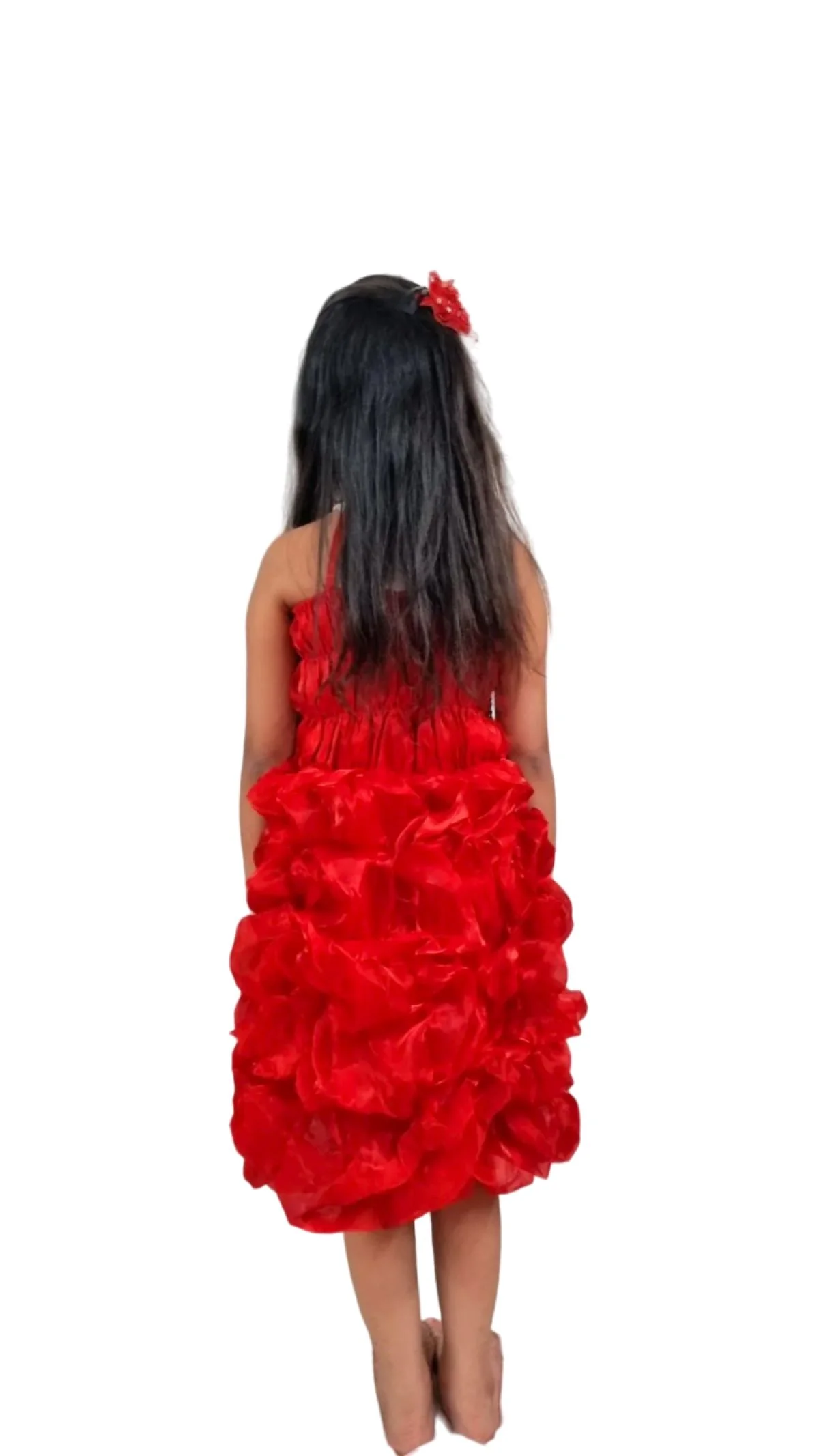 Red Balloon Frock Western Dance Costume Dress for Girls Kids - Premium - Image 3