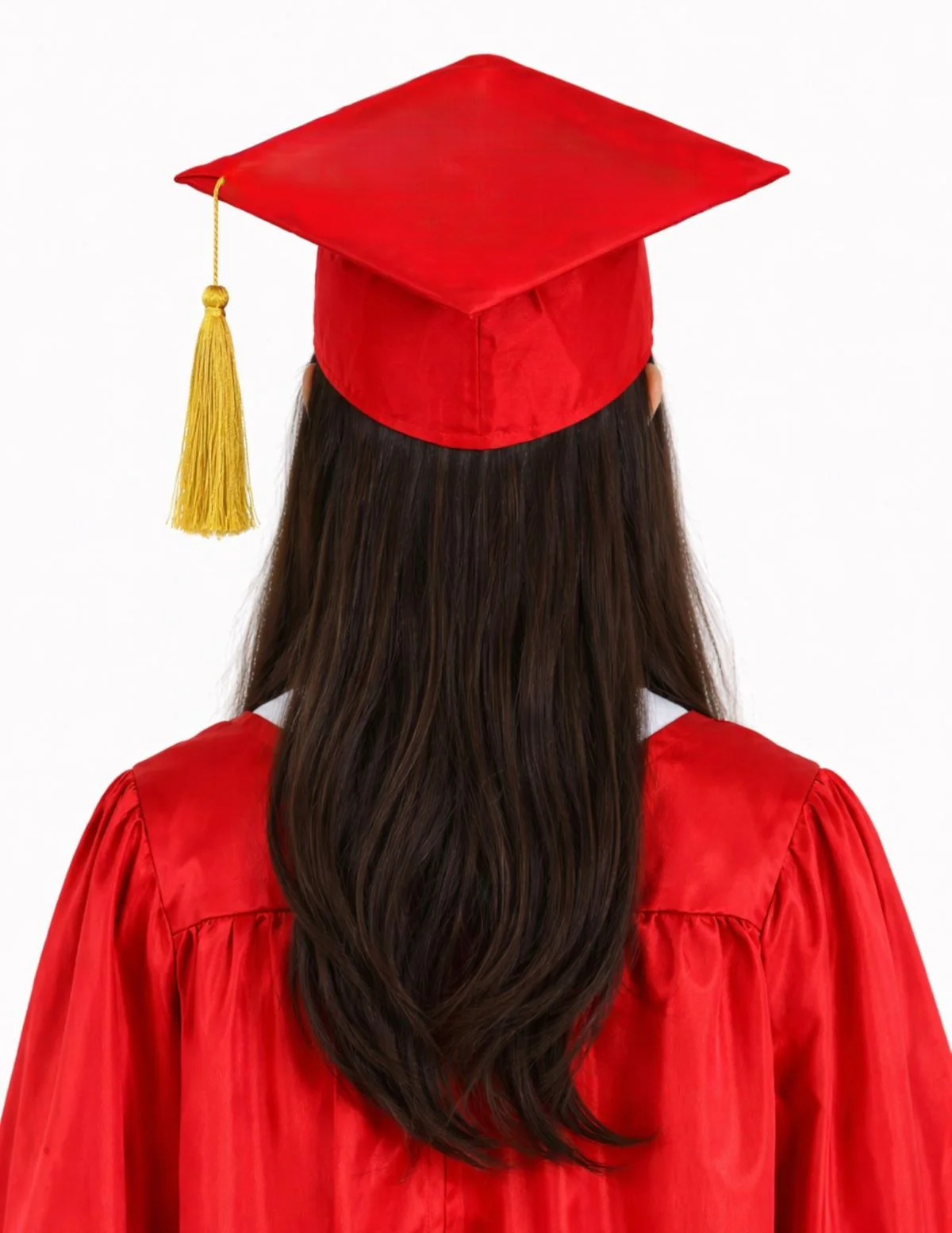 Red Graduate Scholar Cap Graduation Day Kids & Adults Fancy Dress Costume Accessory - Image 3