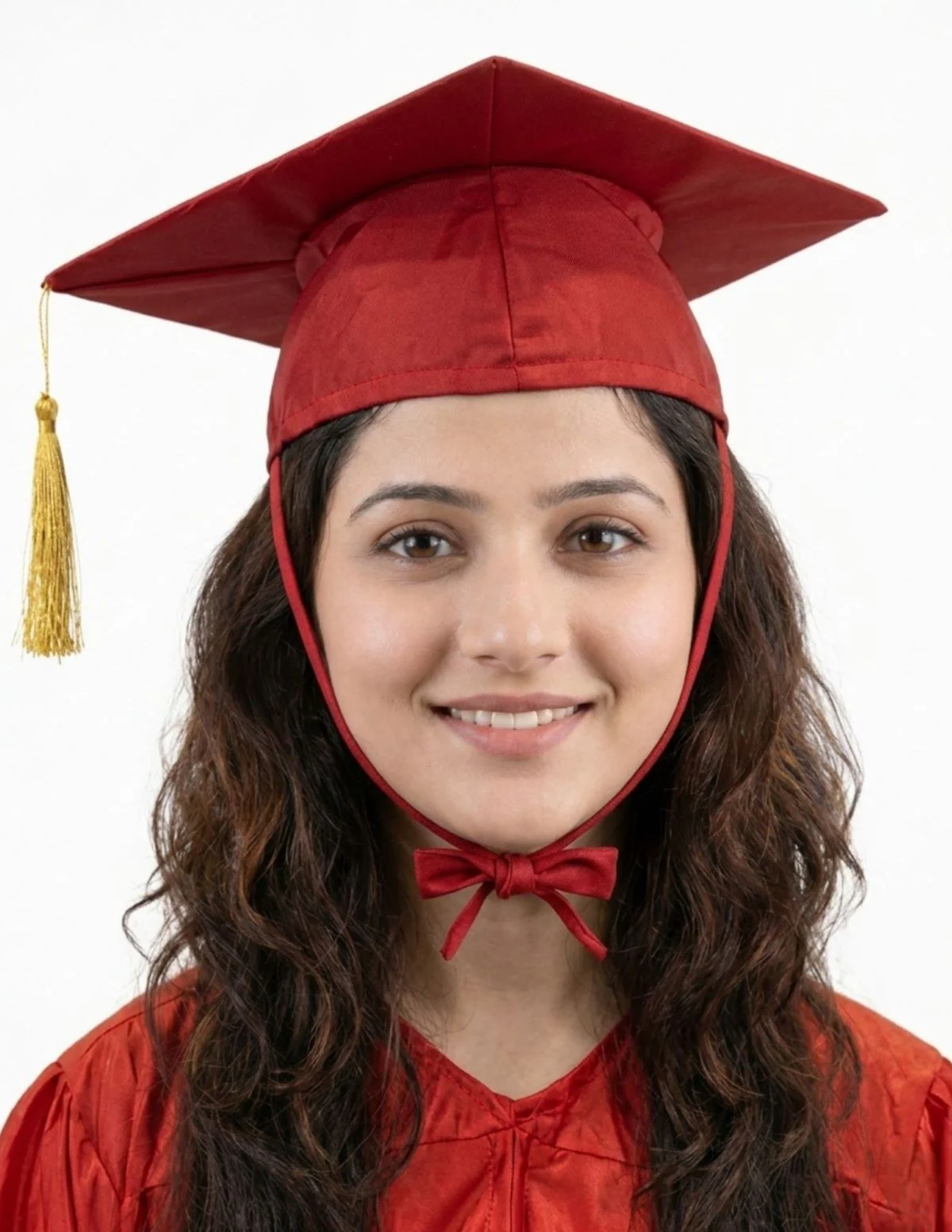 Red Graduate Scholar Cap Graduation Day Kids & Adults Fancy Dress Costume Accessory - Image 5