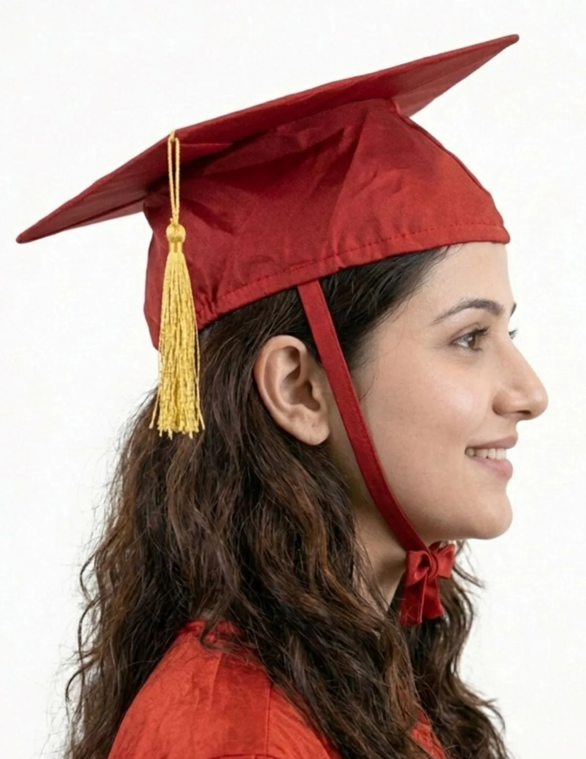 Red Graduate Scholar Cap Graduation Day Kids & Adults Fancy Dress Costume Accessory - Image 6