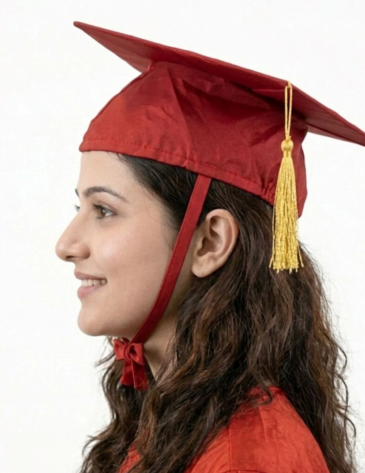 Red Graduate Scholar Cap Graduation Day Kids & Adults Fancy Dress Costume Accessory - Image 7