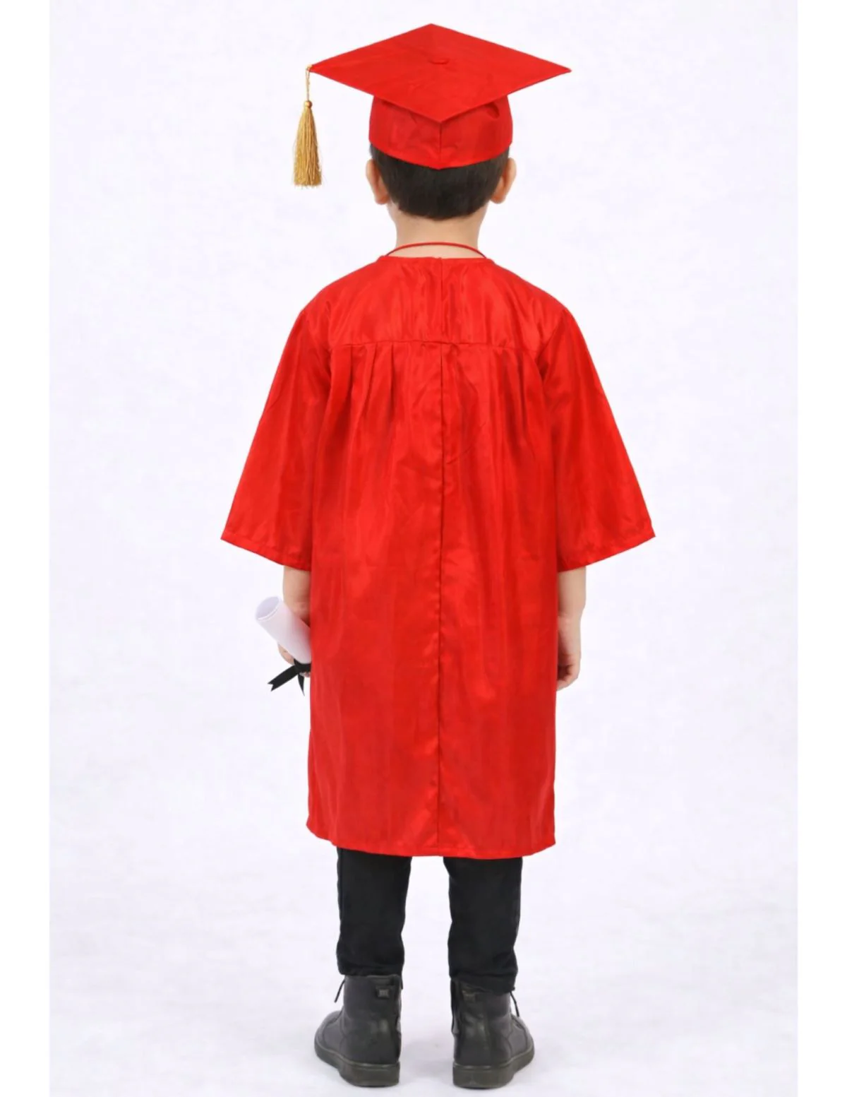 Red Graduate Scholar Graduation Day Gown Kids & Adults Fancy Dress Costume - Image 6