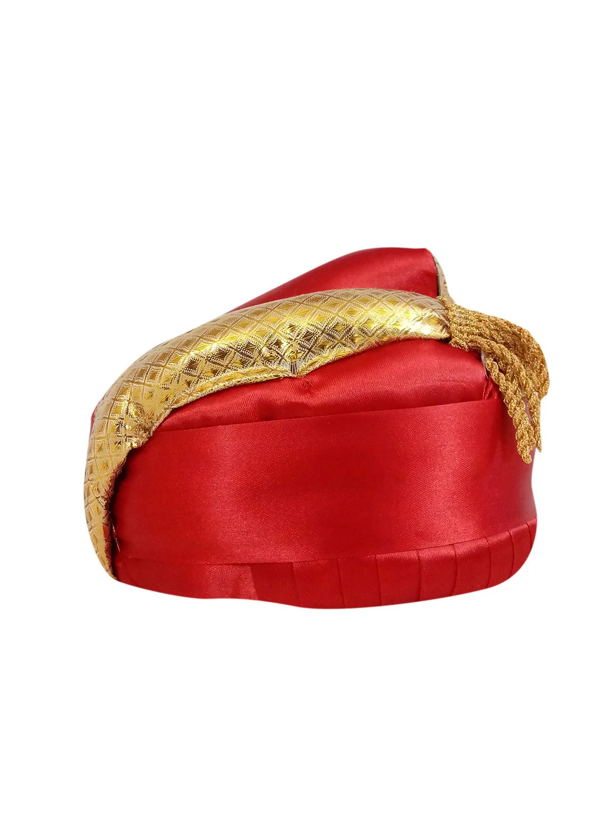 Red Indian Raja Puneri Pagdi Pagadi Kids and Adult Fancy Dress Accessory - Image 2