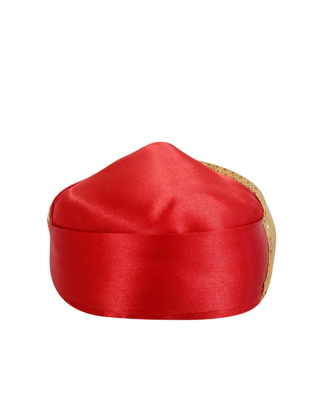 Red Indian Raja Puneri Pagdi Pagadi Kids and Adult Fancy Dress Accessory - Image 3