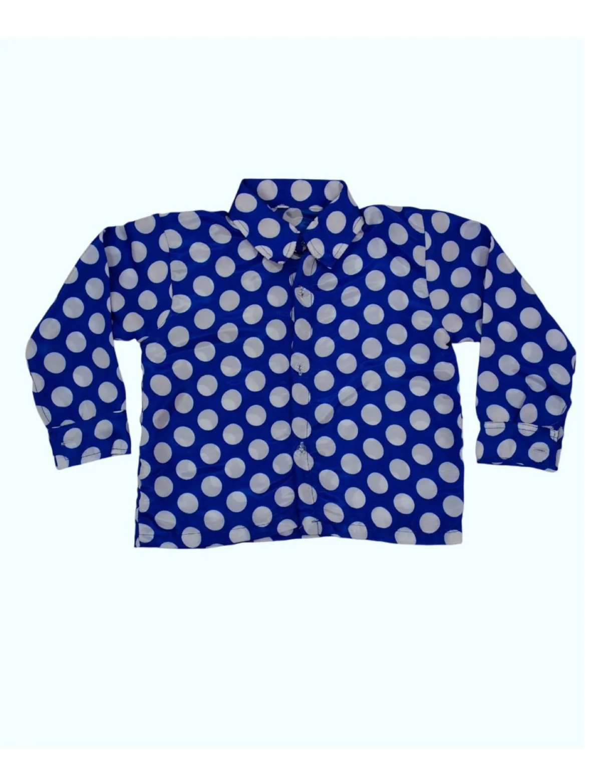Blue Polka Dots Shirt & Black Pant | Retro Theme Kids Fancy Dress Costume - Image 6