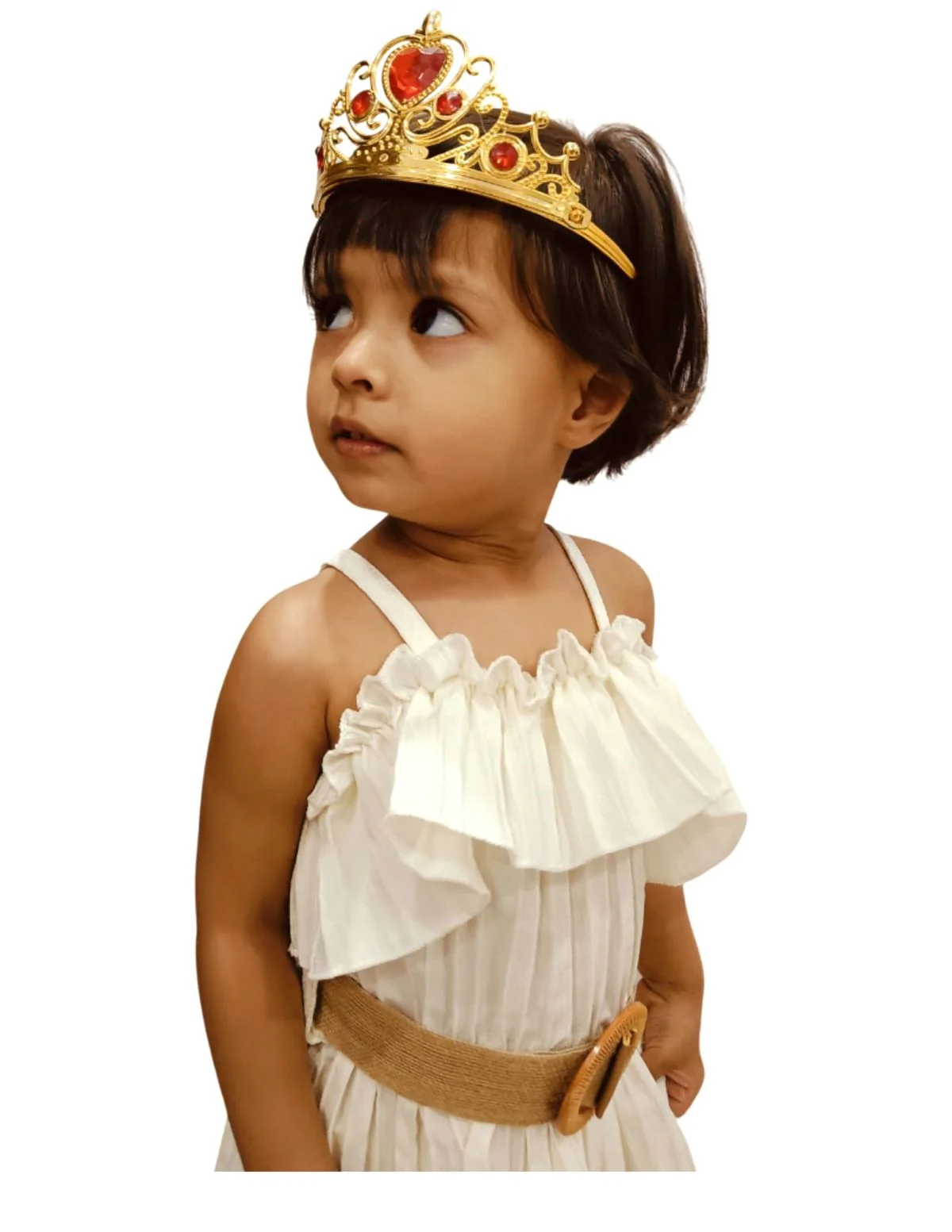 Royal Golden Princess Tiara Crown HeadBand Fancy Dress Costume Accessory for Girls - Image 5