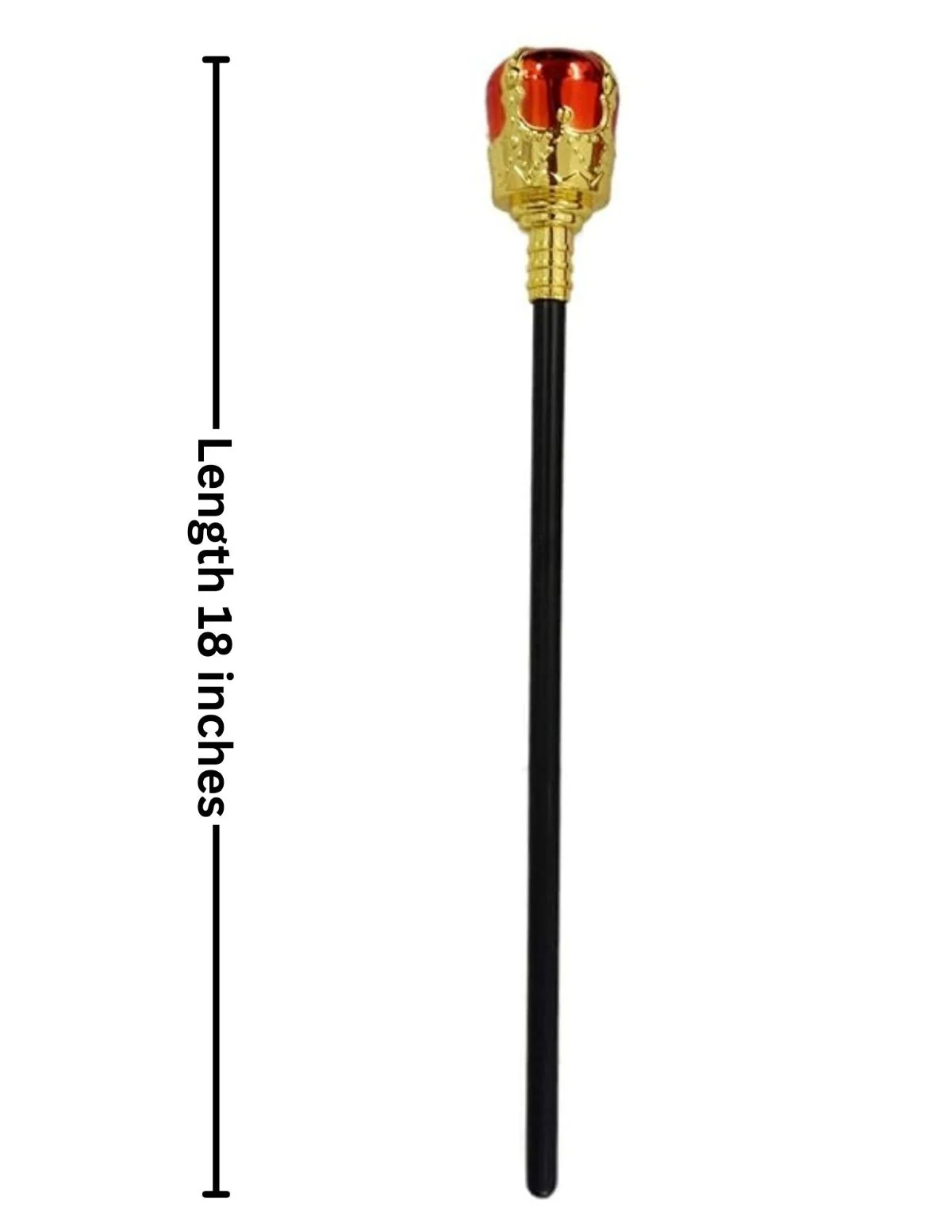 Royal Medieval King Queen Scepter Wand Fancy Dress Costume Accessories | Halloween Theme | 18 Inches - Image 4