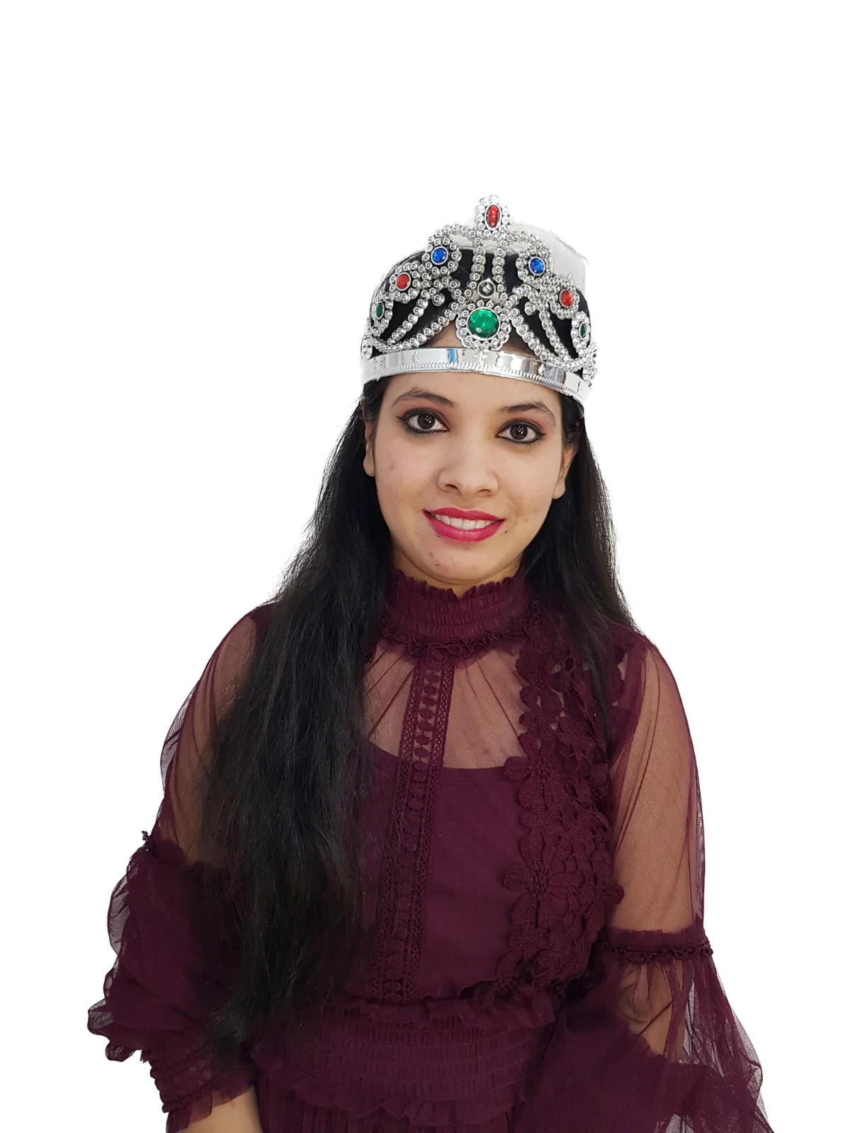 Royal Silver Princess Tiara Crown HeadBand Fancy Dress Costume Accessory for Girls - Image 5