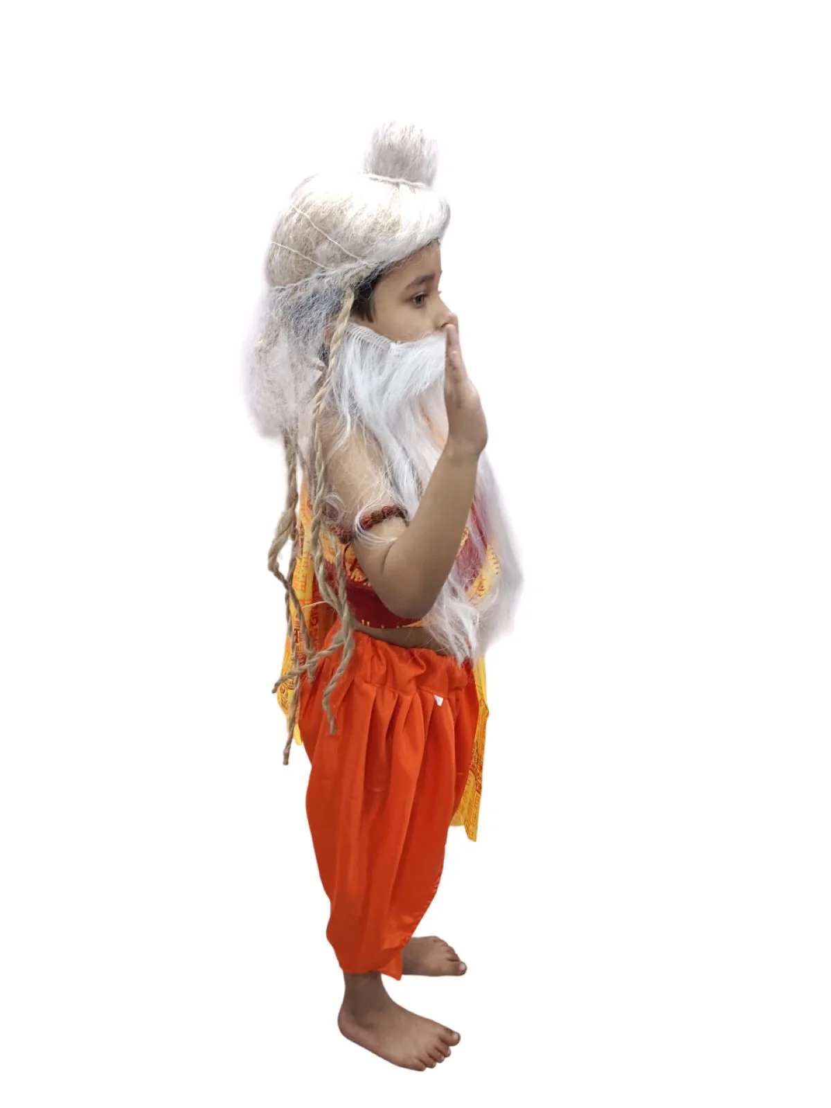 Guru Vishwamitra | Guru Valmiki Fancy Dress Costume for Kids Ramayan | Ramayan Ramleela Mythological Rishi Muni Costume | Ramleela Costume for Kids - Image 2