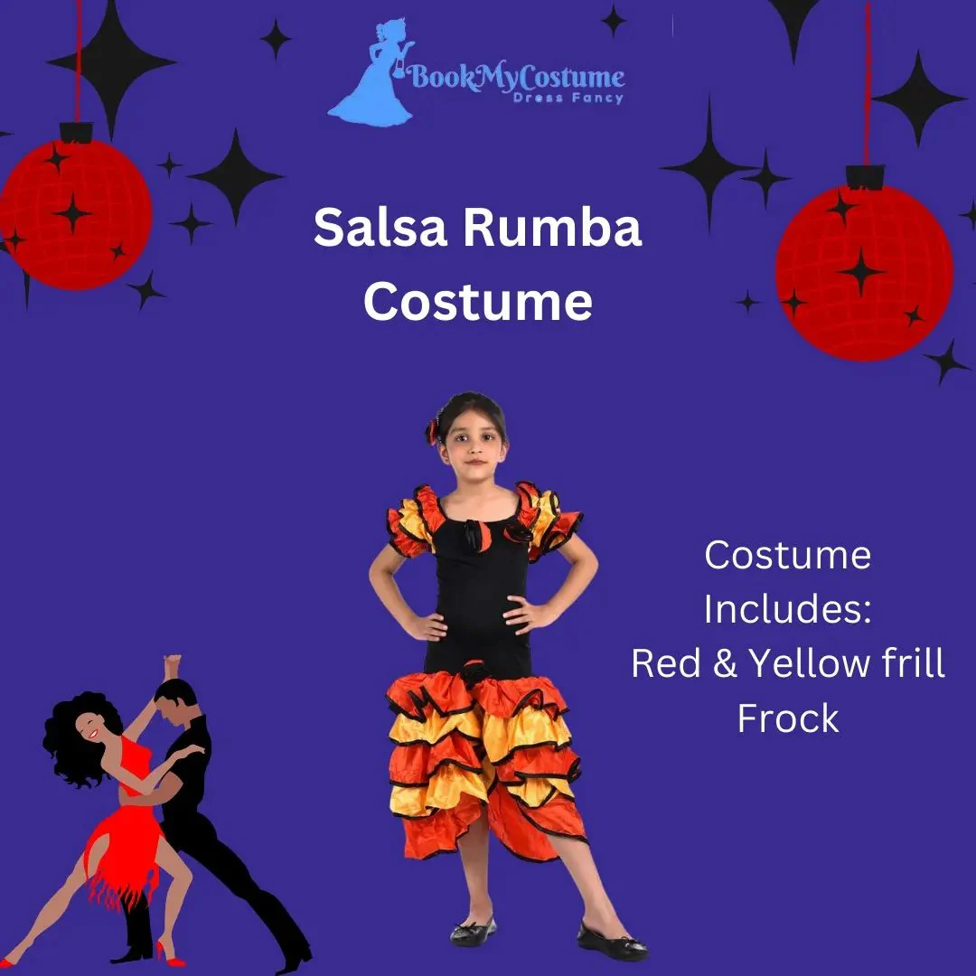 Salsa Rumba Western Dance Party Fancy Dress Costume for Girls - Image 3