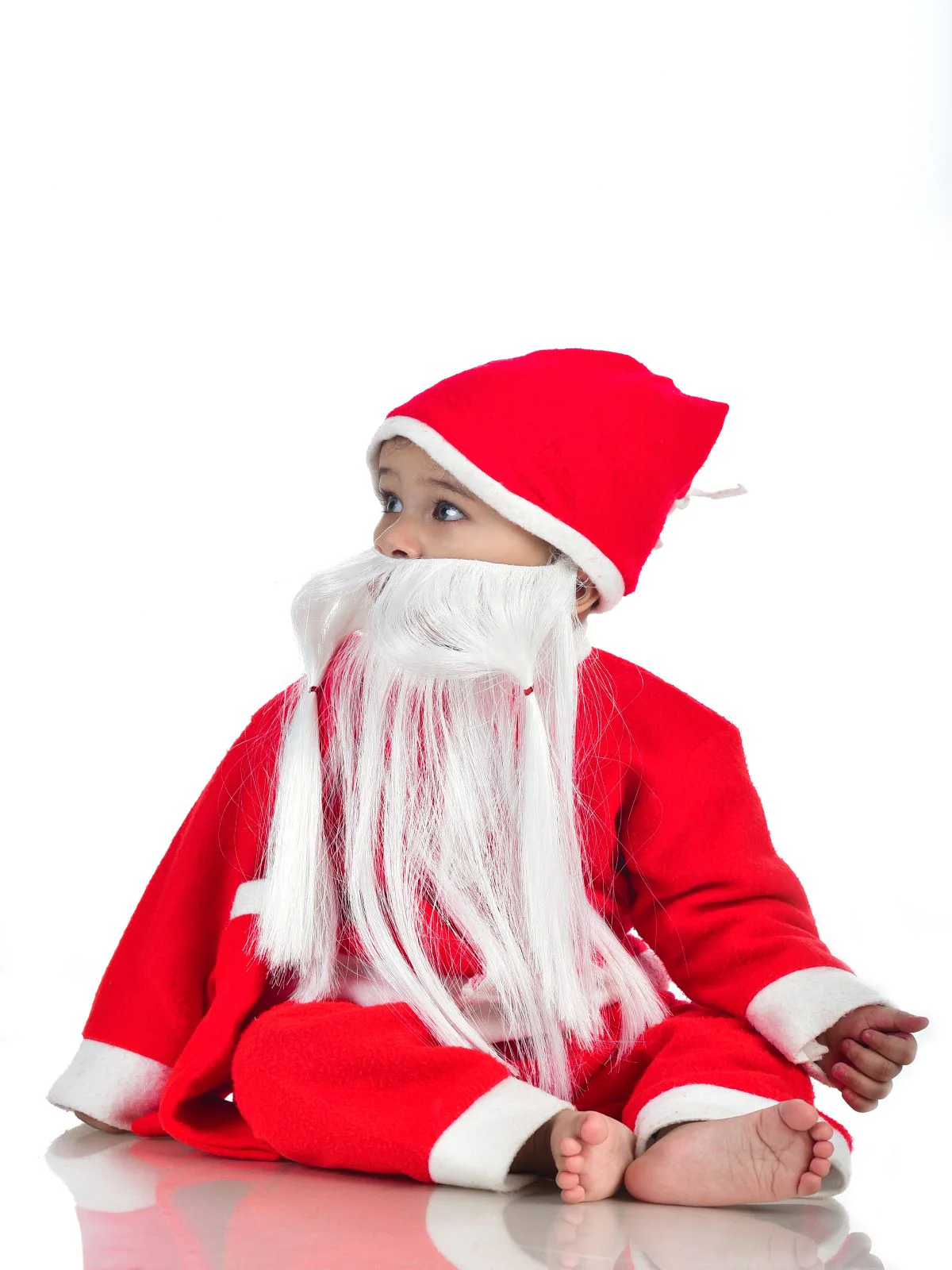 Santa Claus With Beard Complete Set Christmas Kids & Adults Fancy Dress Costume - Premium - Image 11