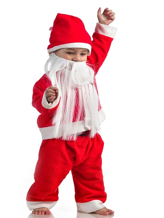 Santa Claus With Beard Complete Set Christmas Kids & Adults Fancy Dress Costume - Premium - Image 12