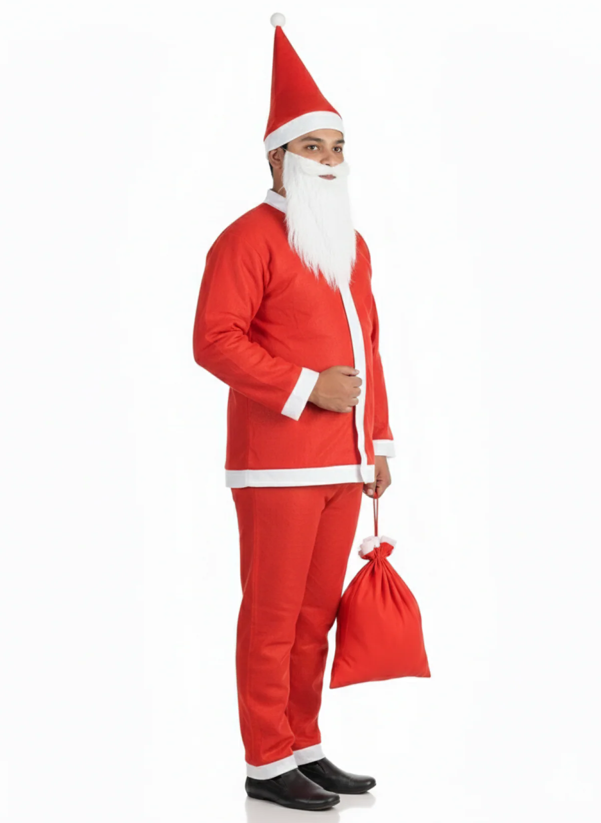 Santa Claus With Beard Complete Set Christmas Kids & Adults Fancy Dress Costume - Premium - Image 20