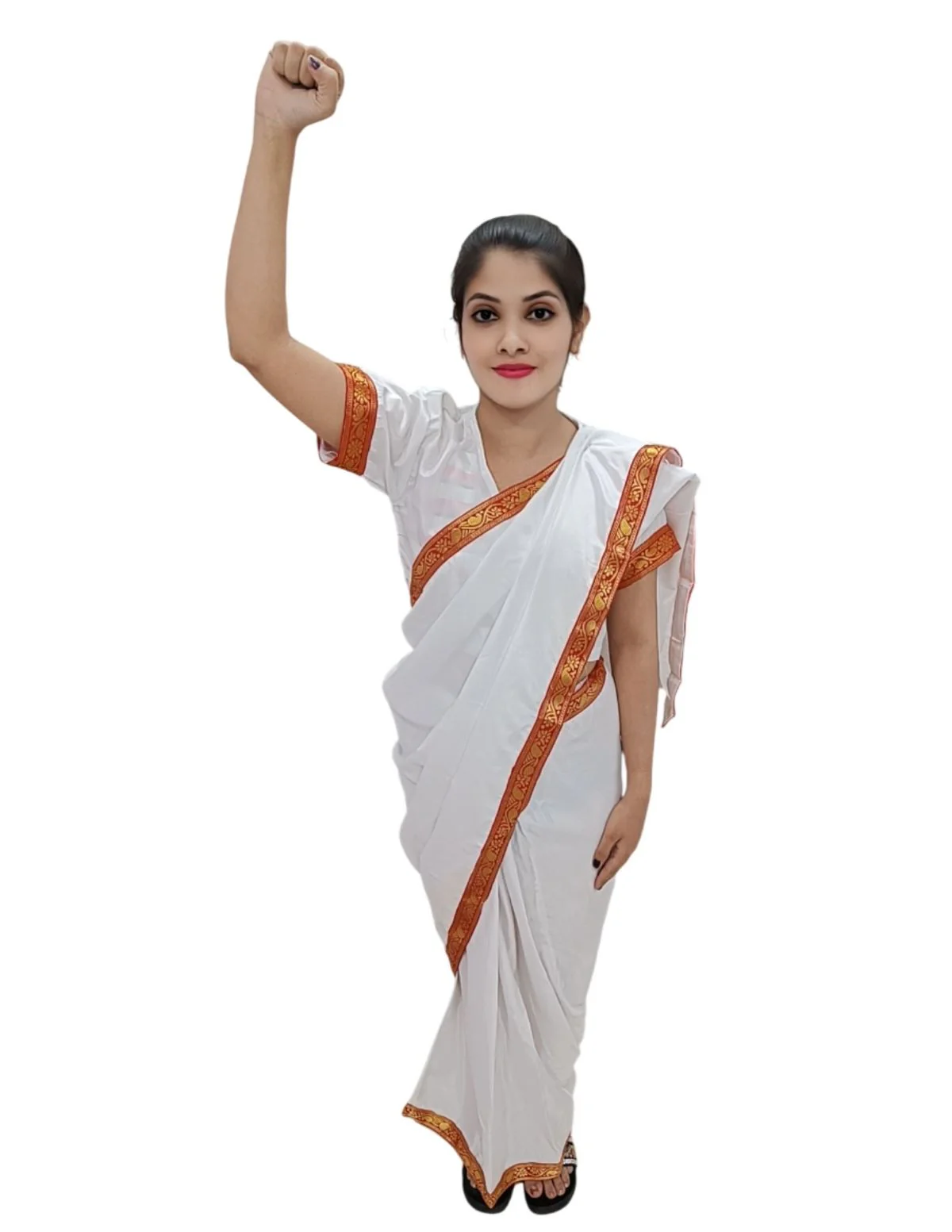 Sarojini Naidu Leader Saree GIrls & Women Fancy Dress Costume - Image 7
