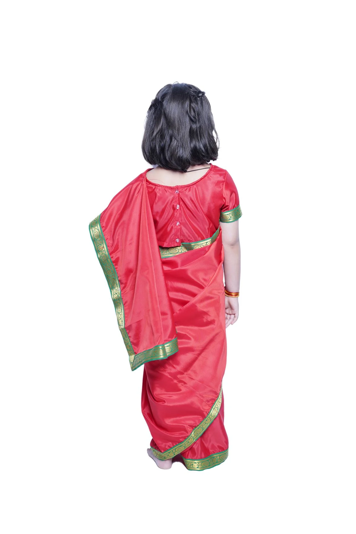School/College Principal Professional Kids Saree Fancy Dress Costume - Image 4