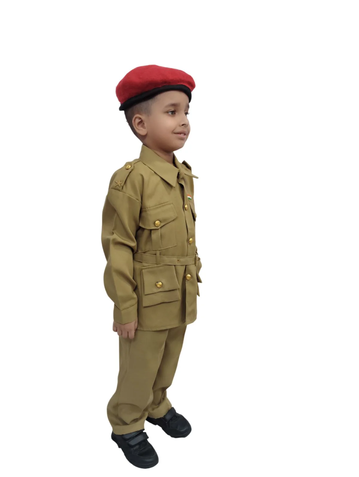 Security Guard Foreign Police Khaki Kids & Adult Fancy Dress Costume - Image 4