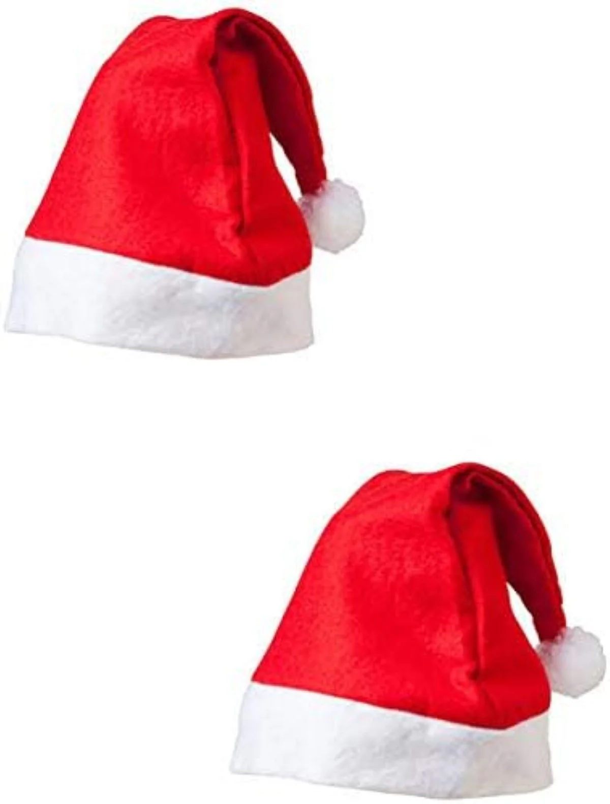 Christmas Set of 2 Santa Caps Combo Adults Fancy Dress Accessory - Adults Size - Image 3