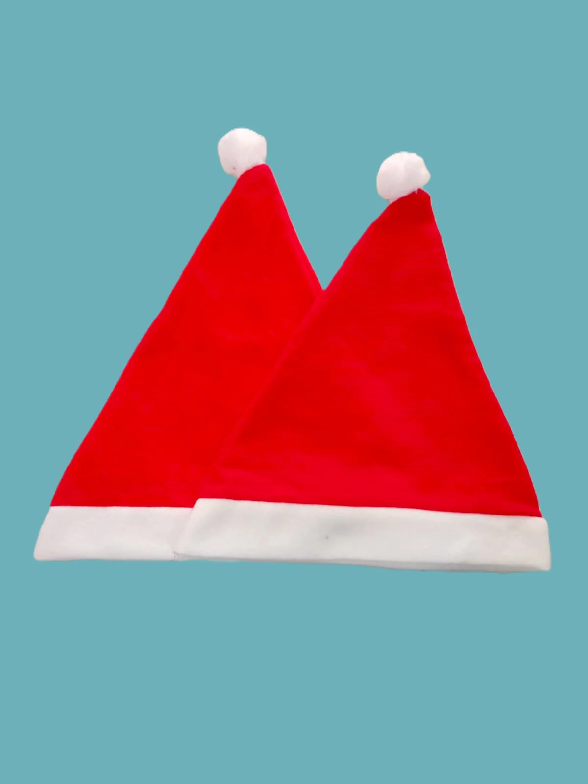 Christmas Set of 2 Santa Caps Combo Adults Fancy Dress Accessory - Adults Size - Image 5
