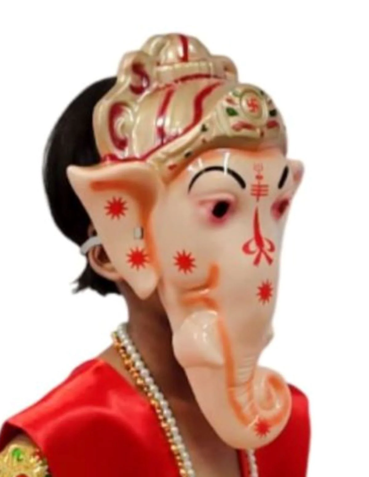 Shri Ganesha Hindu God Face Mask Kids & Adults Fancy Dress Costume Accessory - Image 3