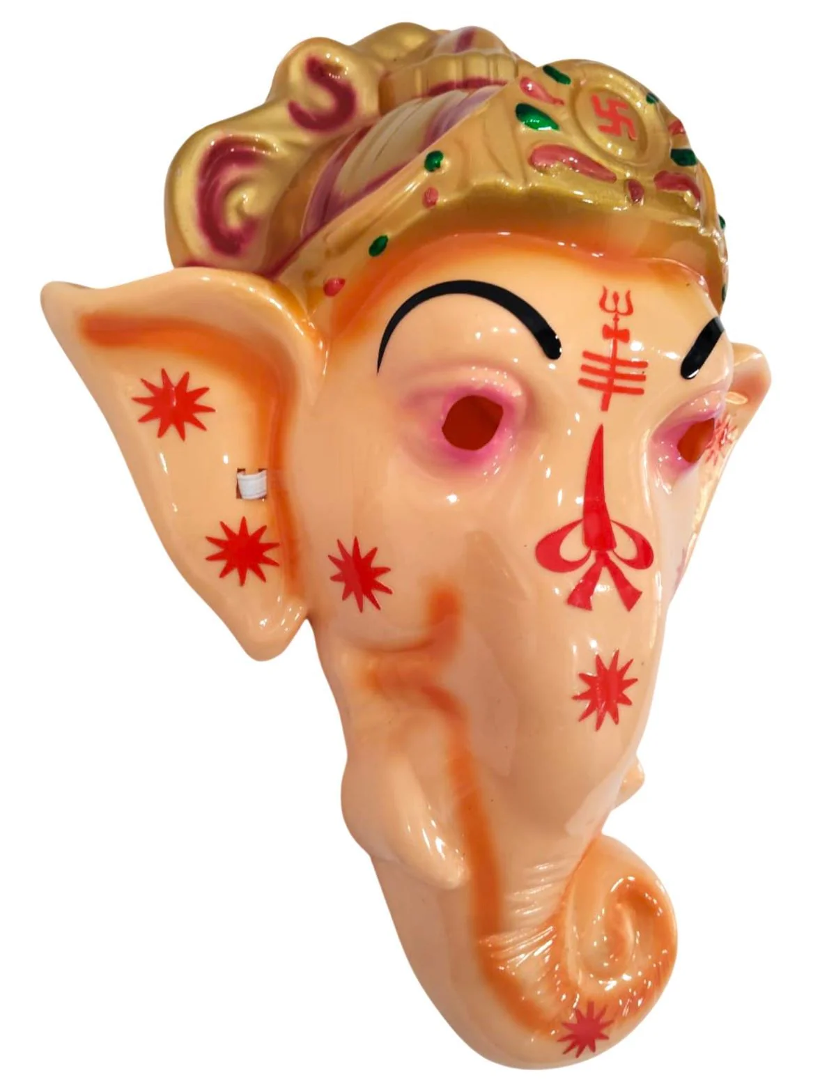 Shri Ganesha Hindu God Face Mask Kids & Adults Fancy Dress Costume Accessory - Image 4
