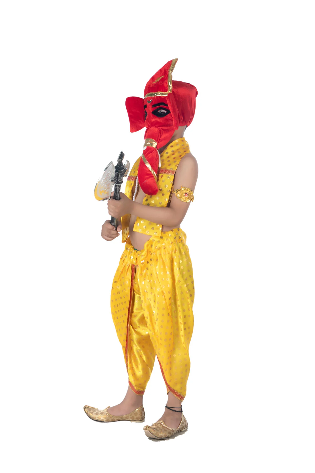 Shri Ganesha Hindu God Ganesh Chaturthi Role Play Kids & Adults Fancy Dress Costume - Image 4
