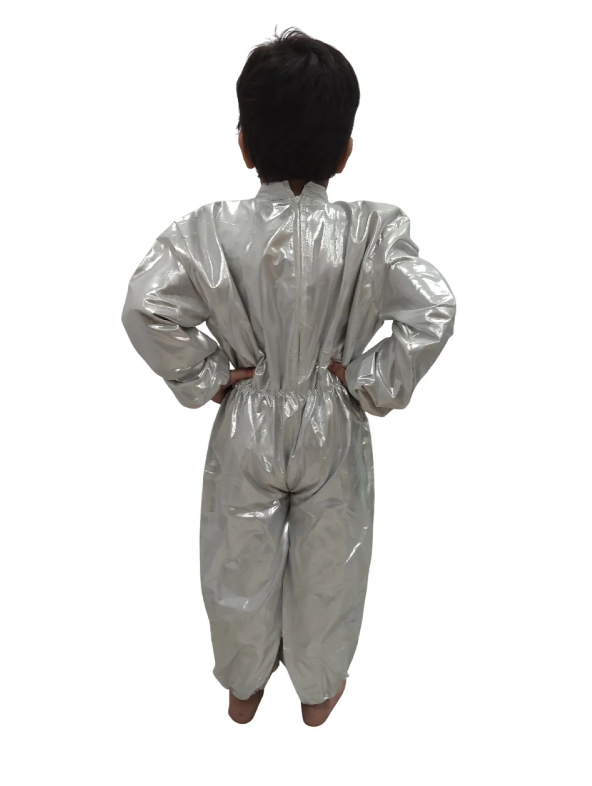Silver Jumpsuit Fancy Dress Costume - Image 4