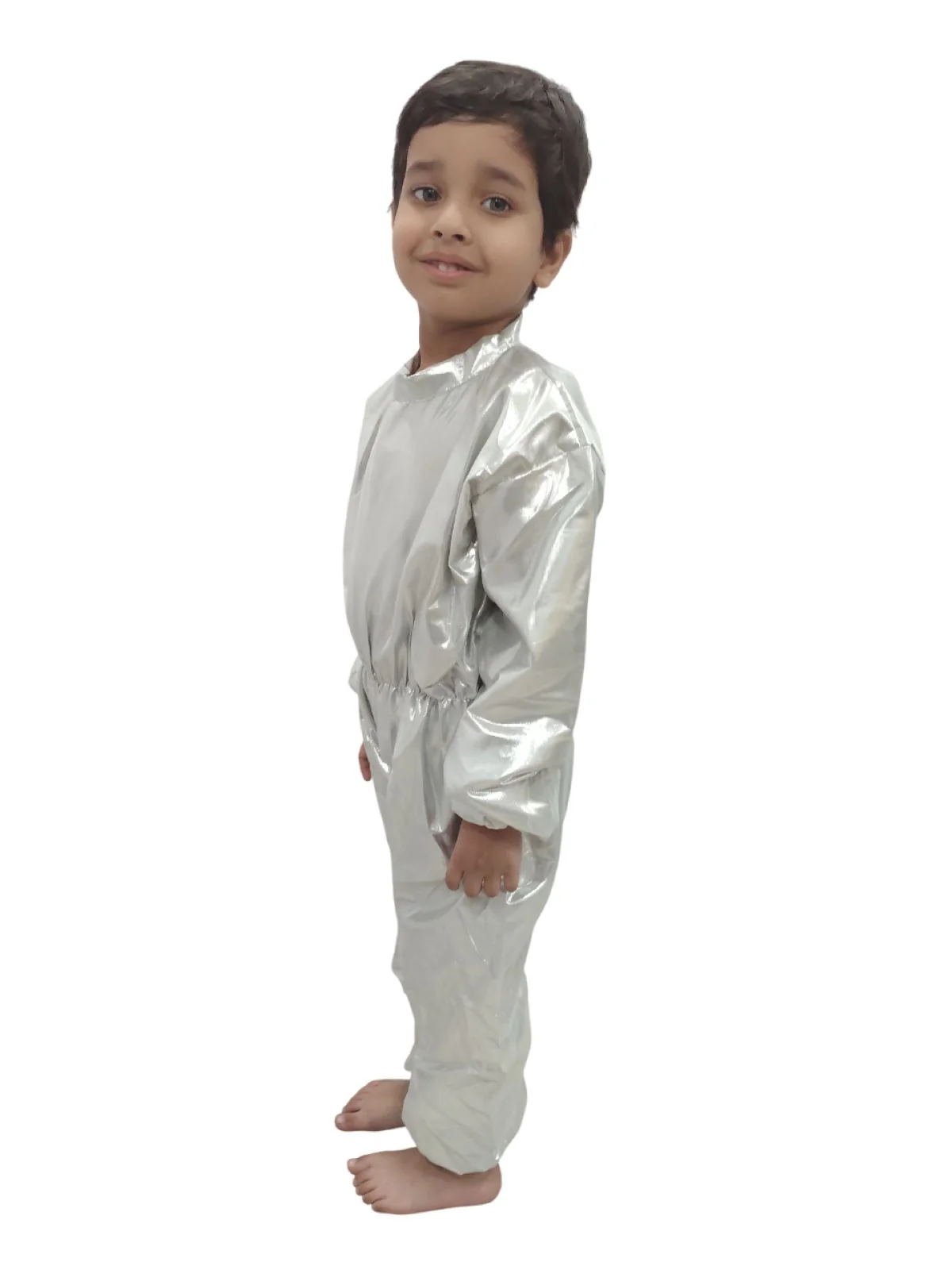 Silver Jumpsuit Fancy Dress Costume - Image 5