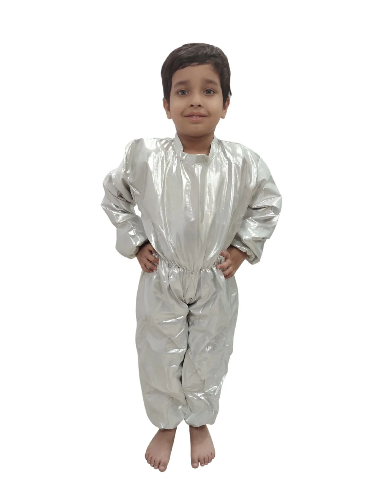 Silver Jumpsuit Fancy Dress Costume - Image 6
