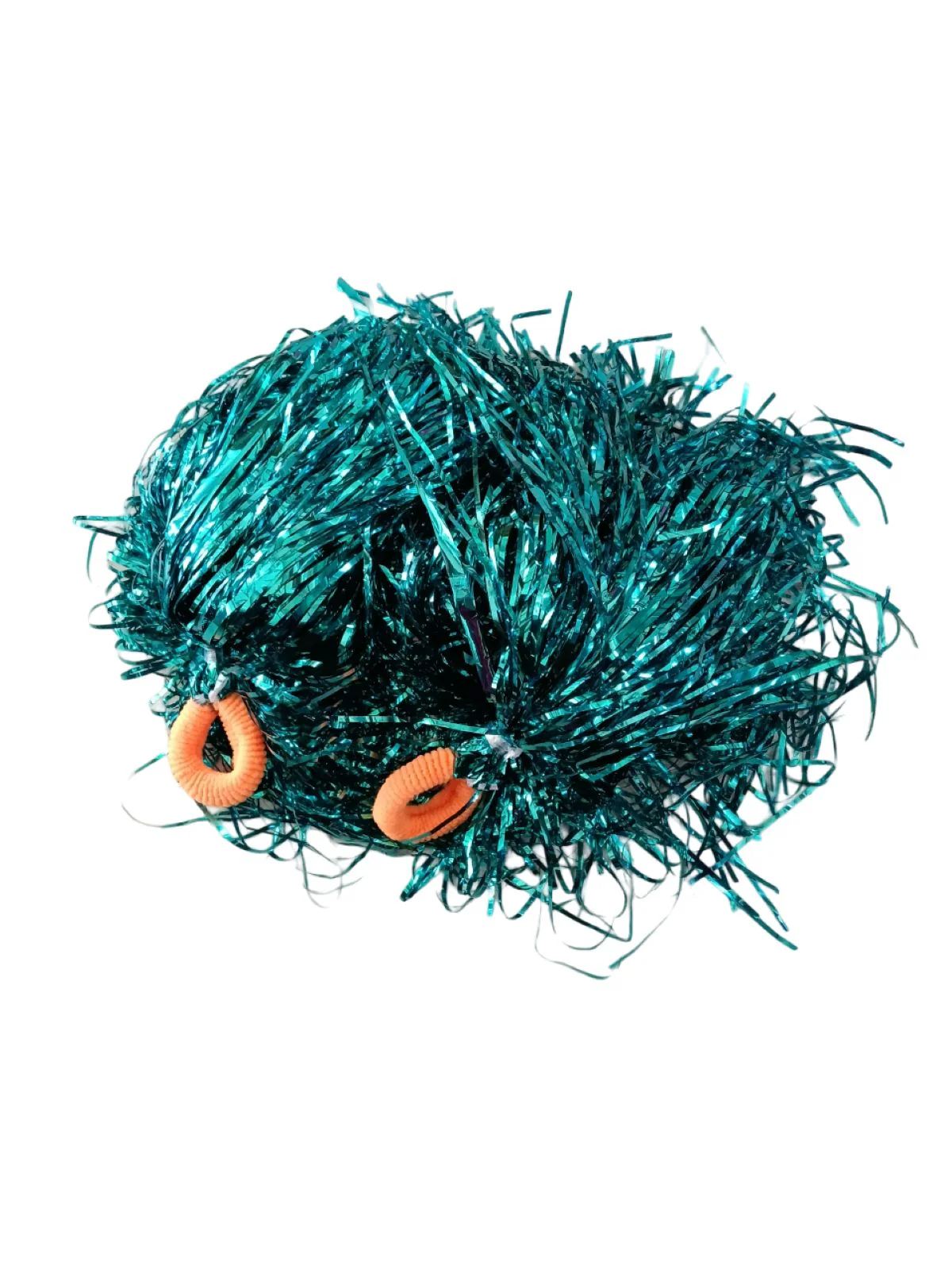 Turquoise Pom Poms Cheerleader Dance Kids & Adults Costume Accessory - Image 4