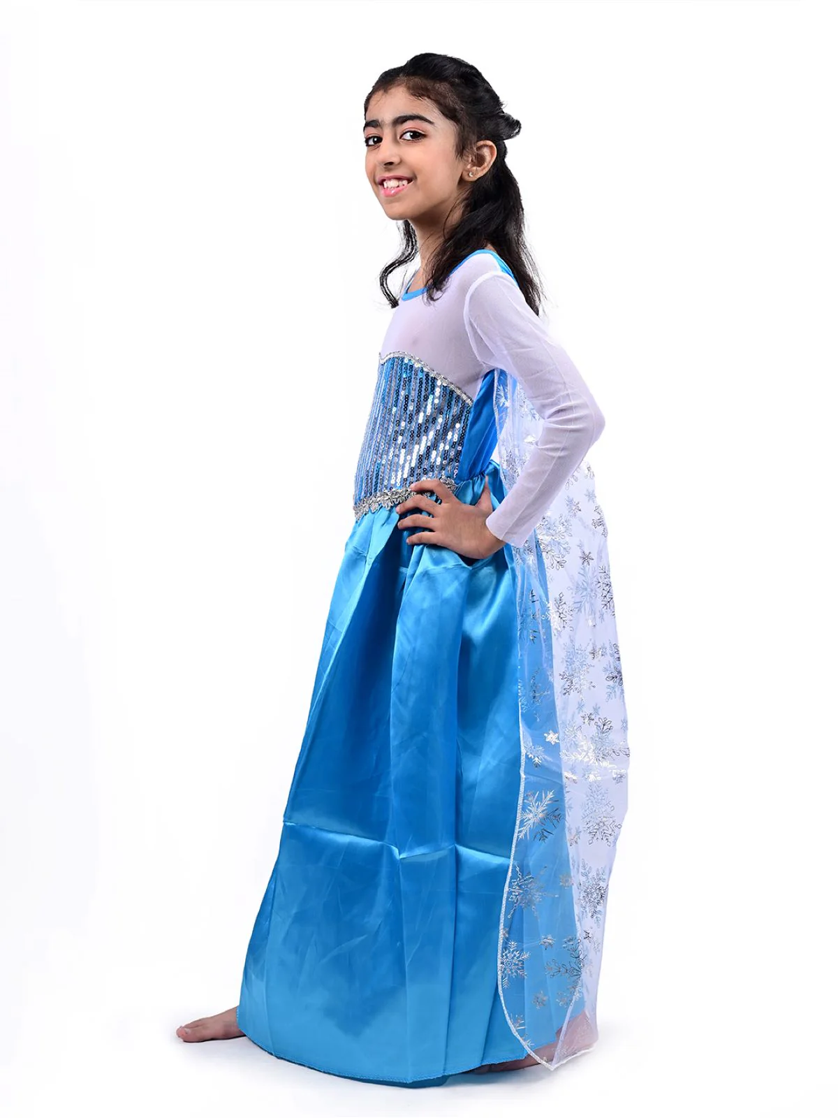 Snow Queen Disney Frozen Fairy tale Kids Fancy Dress Costume | Imported - Image 4