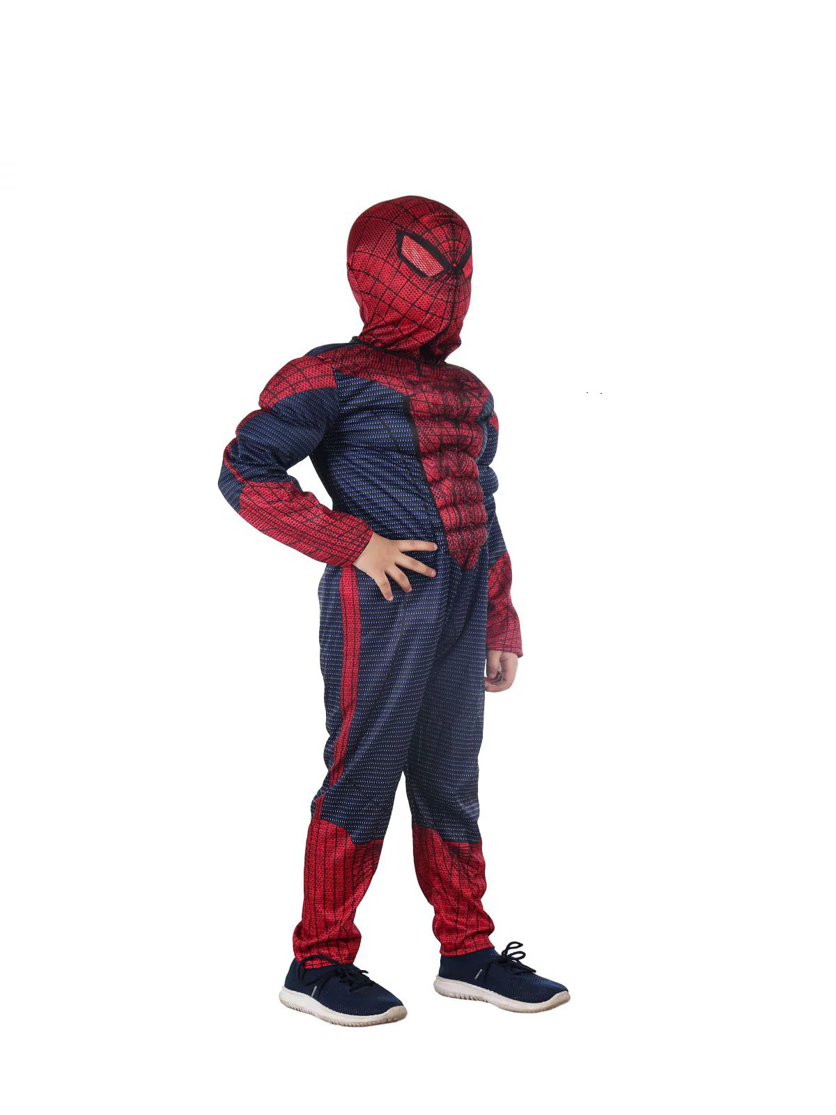 Red Blue Superhero Muscle Look Kids Fancy Dress Costume - Imported - Image 2