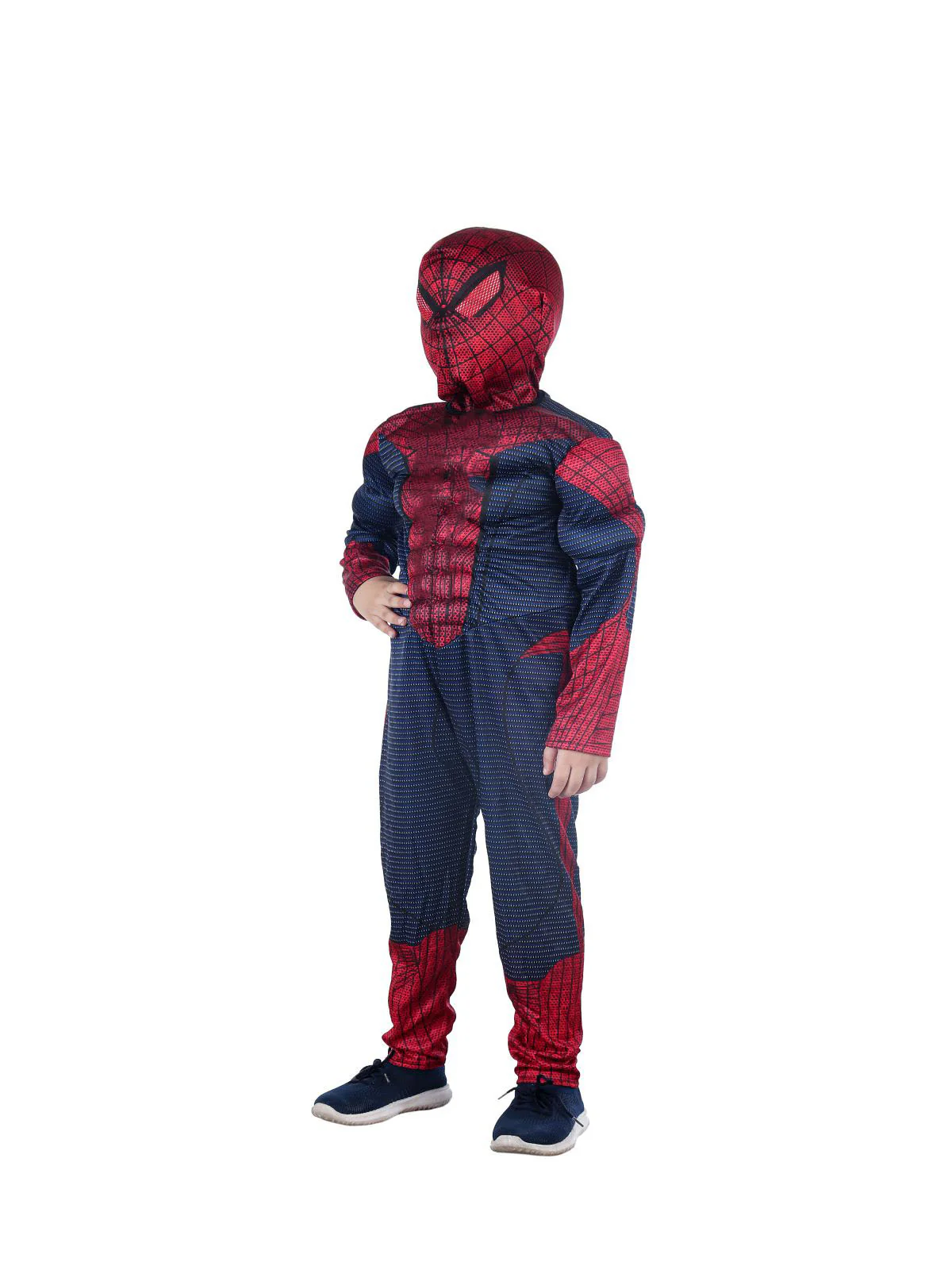 Red Blue Superhero Muscle Look Kids Fancy Dress Costume - Imported - Image 4