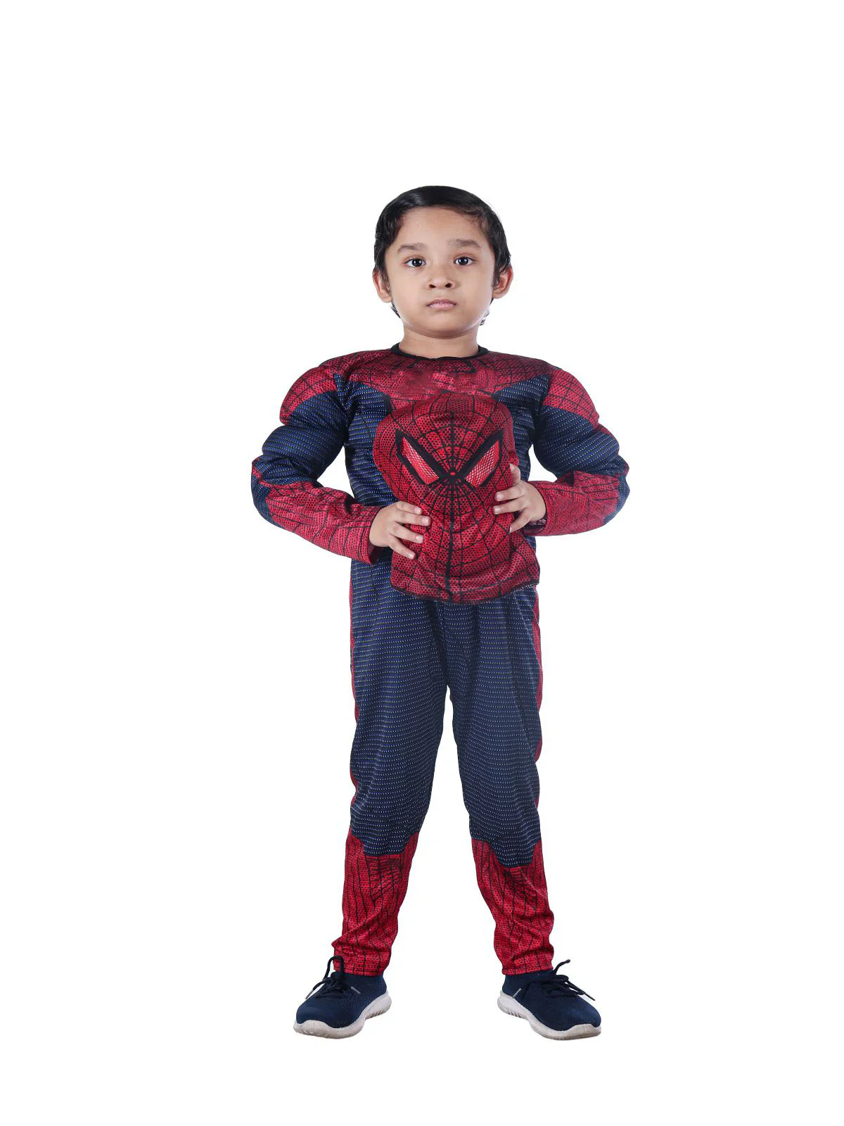 Red Blue Superhero Muscle Look Kids Fancy Dress Costume - Imported - Image 5