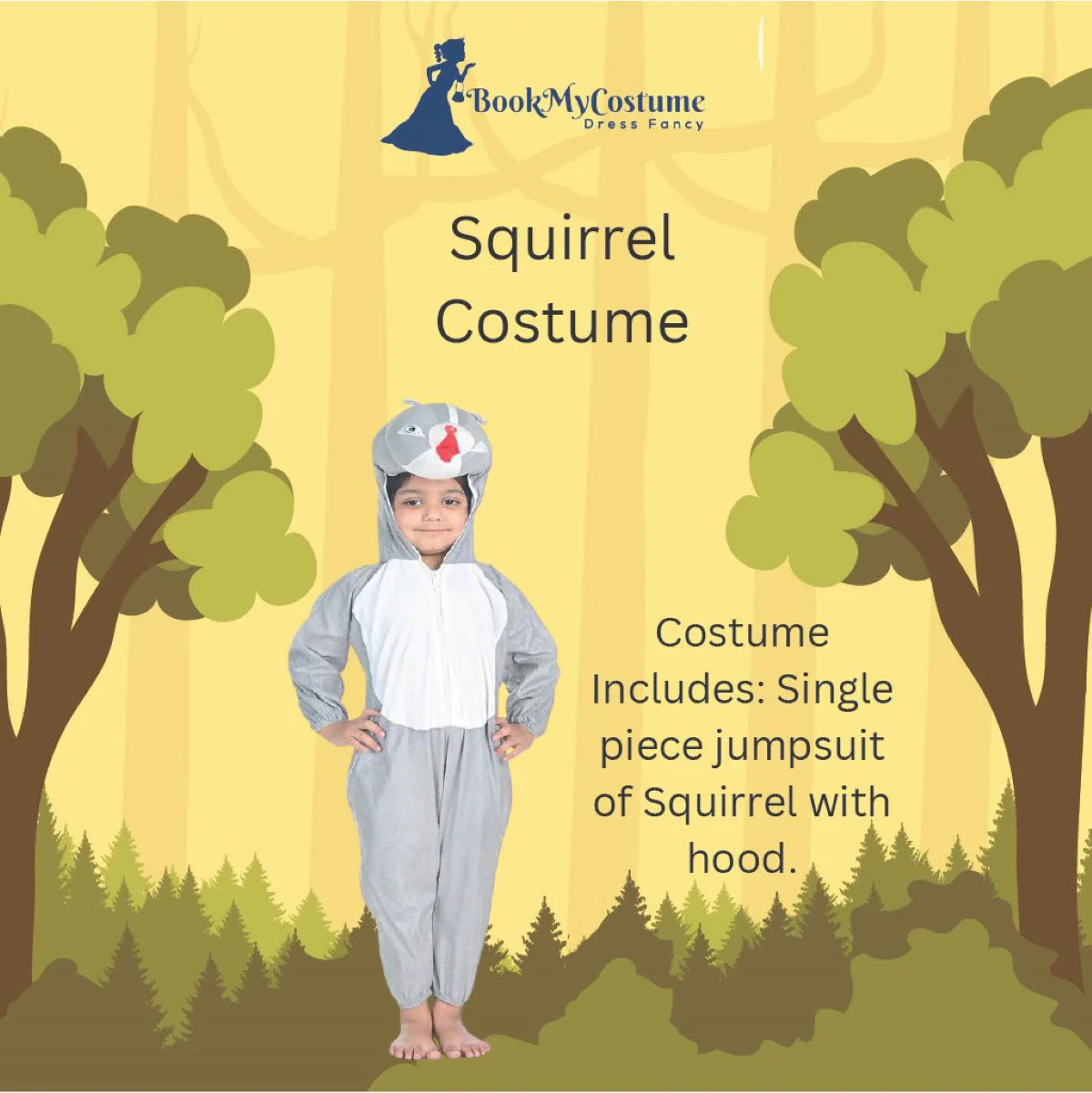 Squirrel Animal Kids Fancy Dress Costume - Image 6