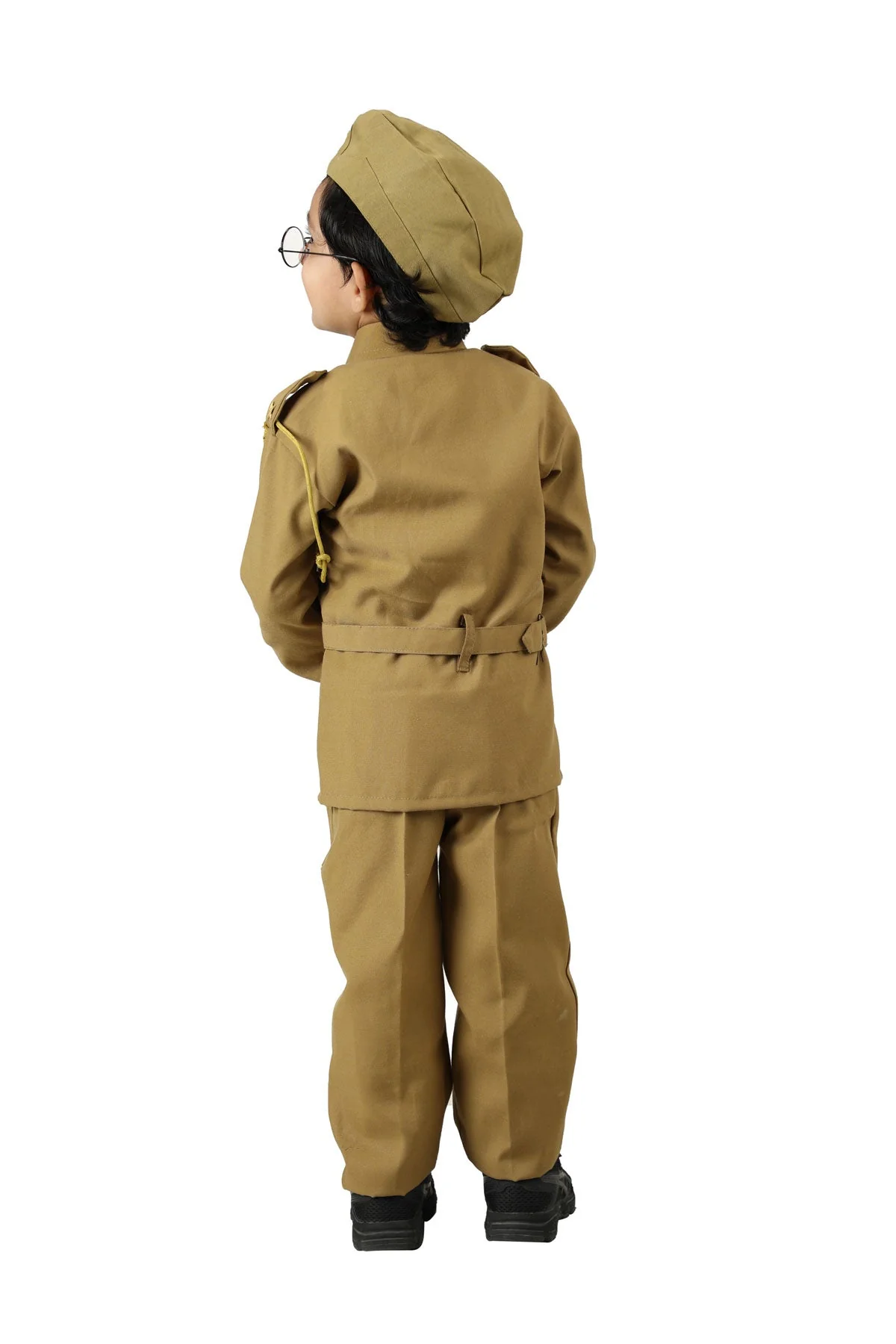 Subhash Chandra Bose Freedom Fighter Kids Fancy Dress Costume - Khaki - Image 4