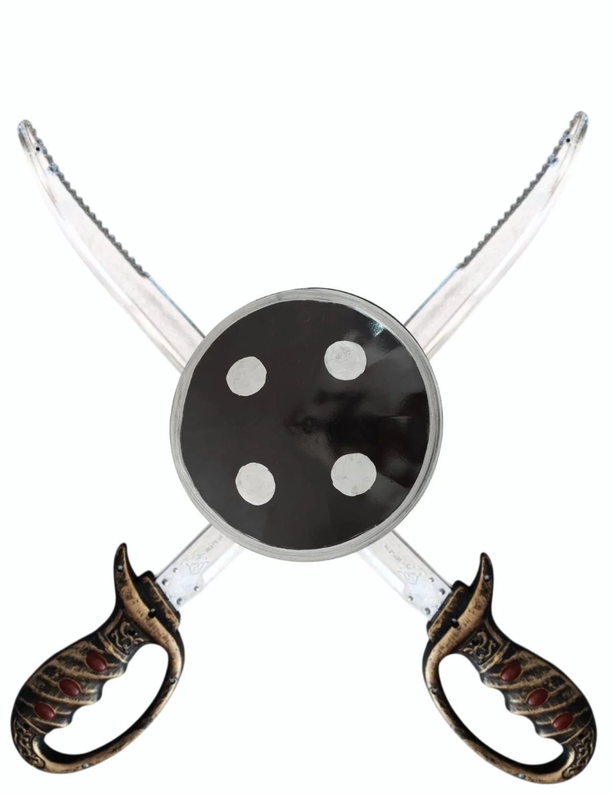 Sword & Shield Talwar Dhal Plastic Costume Accessory Set - Image 4