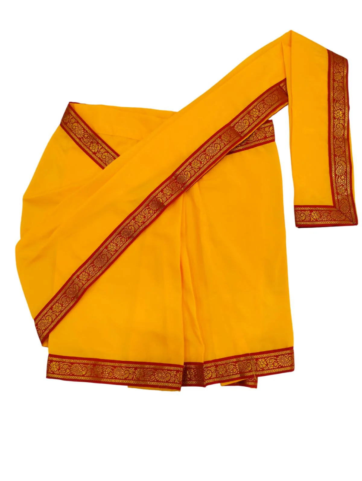 Teacher Yellow Saree Professional Kids Fancy Dress Costume - Image 9