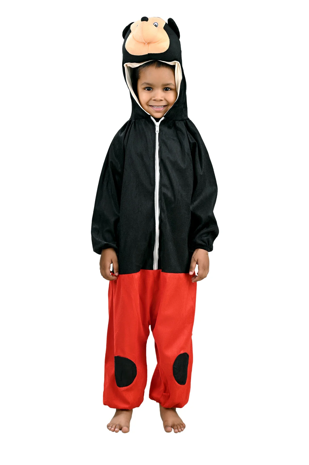 The Brave Friendly Mouse Cartoon Character Kids Fancy Dress Costume | Red & Black - Image 4