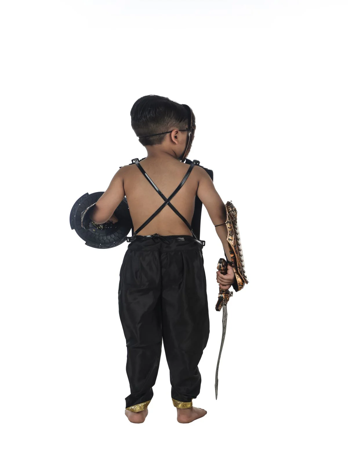 Traditional Historical Indian Warrior Weapon Set Kids Fancy Dress Costume Accessories - Image 3