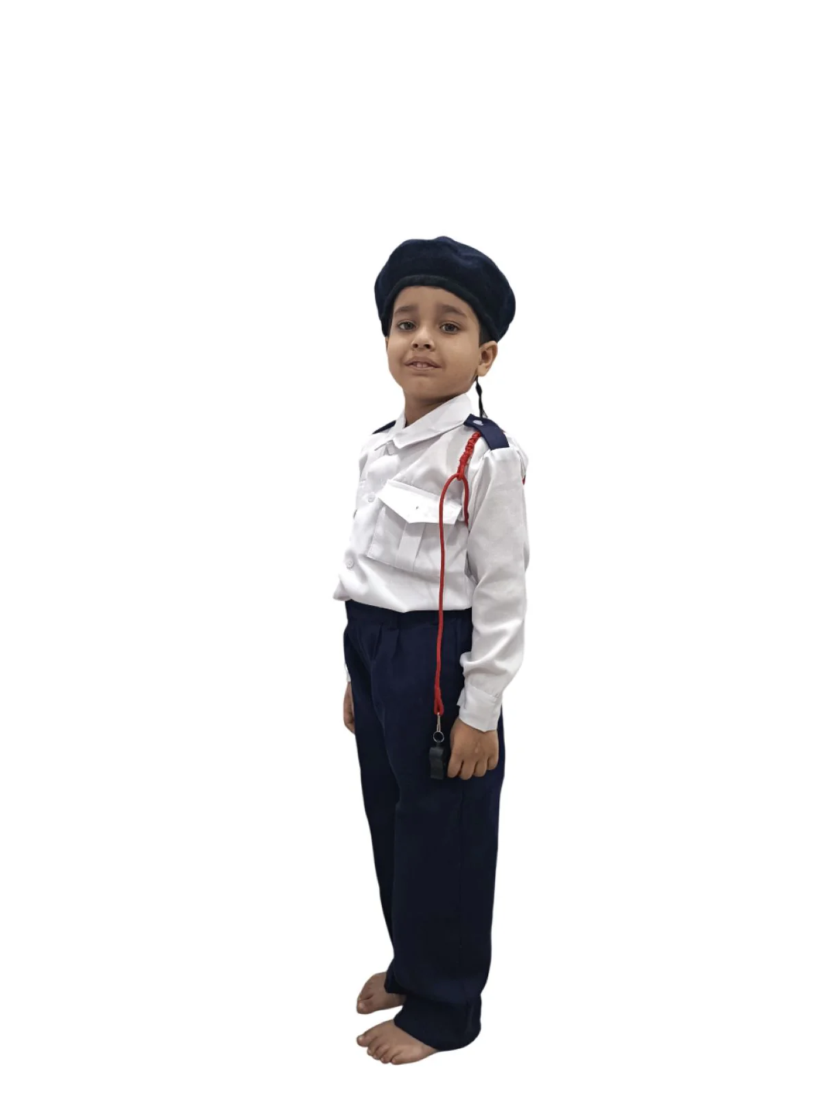 Traffic Police Indian Community Helpers Fancy Dress Costume for Kids - Image 4