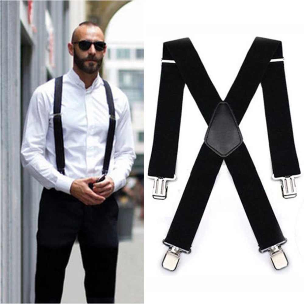 Trendy Black Formal Unisex Premium Suspenders Adults Fancy Dress Costume Accessory - Image 2
