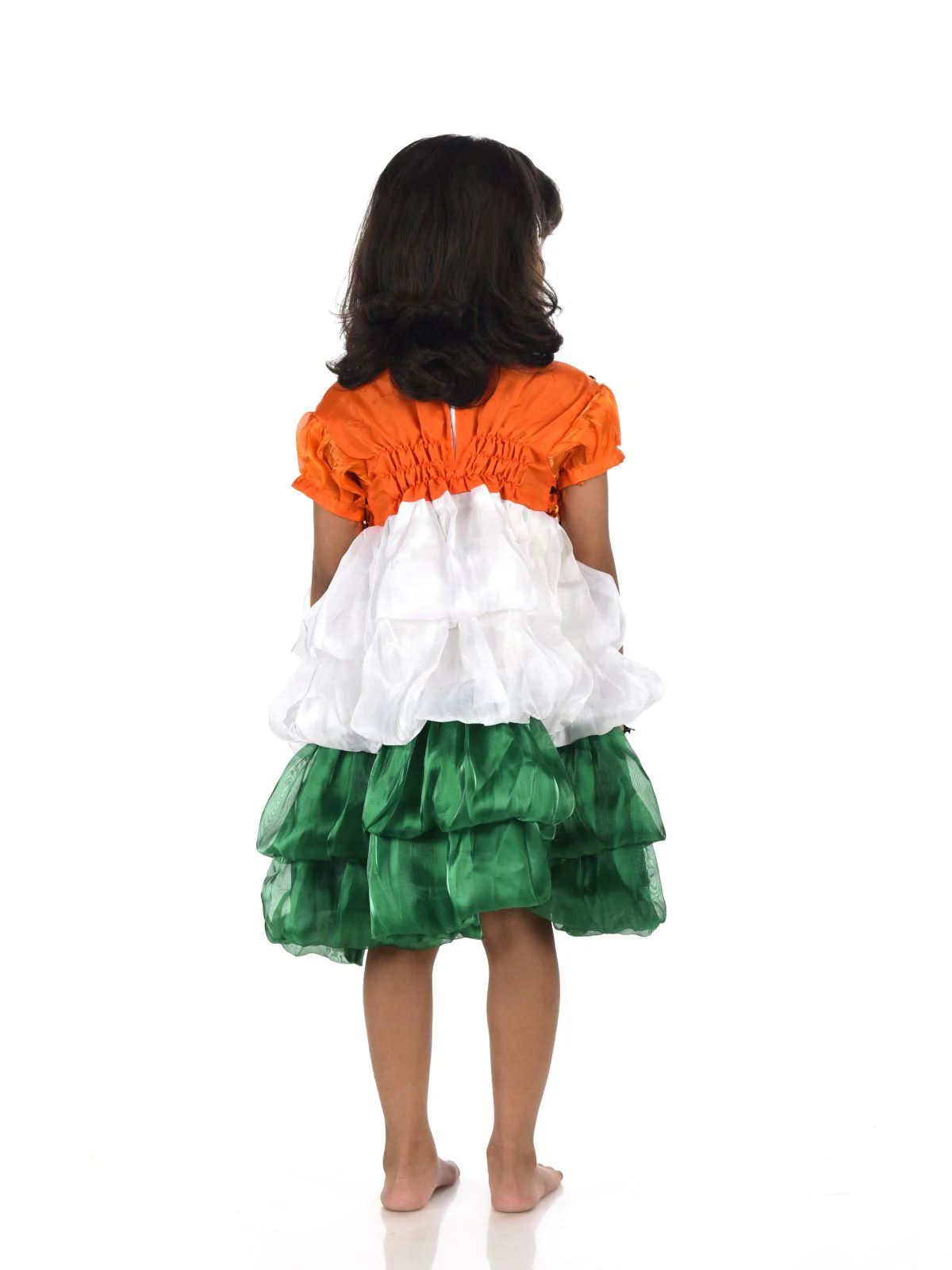 Tri Colored Frock Independence Day for Girl Kids Fancy Dress Costume - Image 3