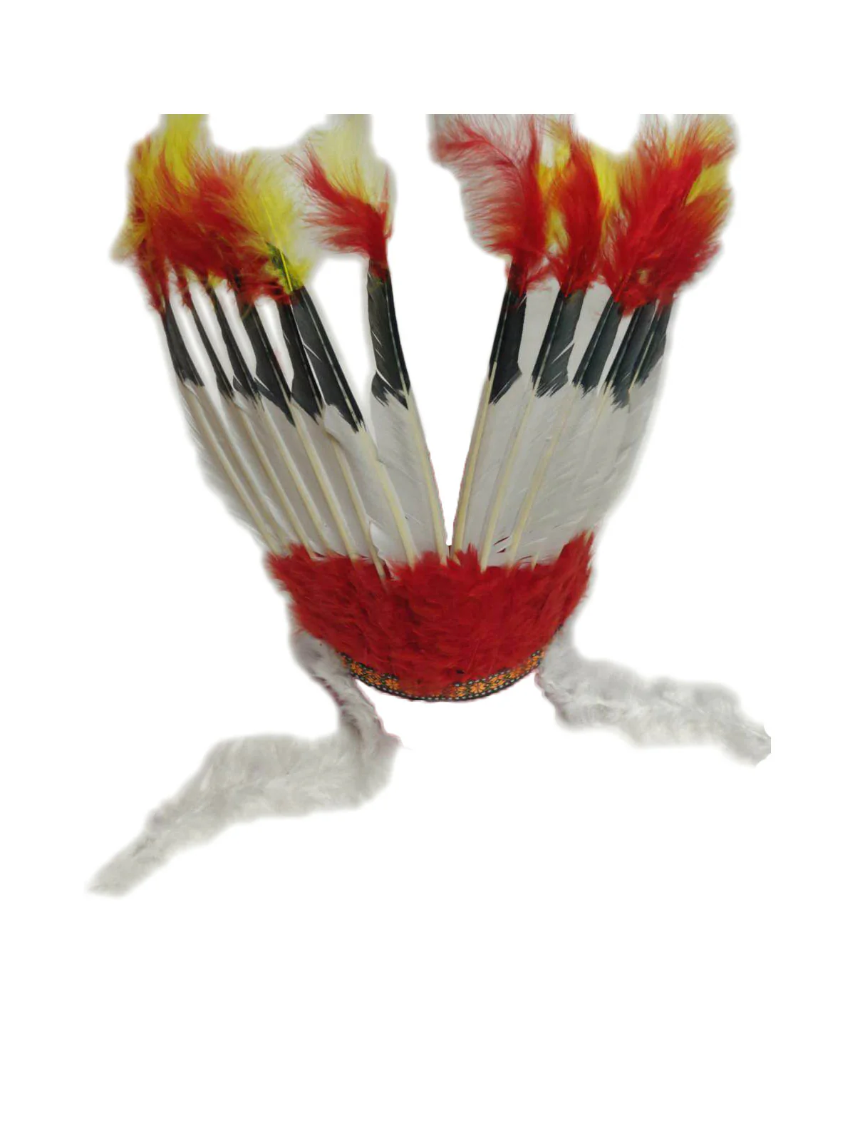 Tribal Fiery Feather Headdress Crown Fancy Dress Costume for Adults - Image 5