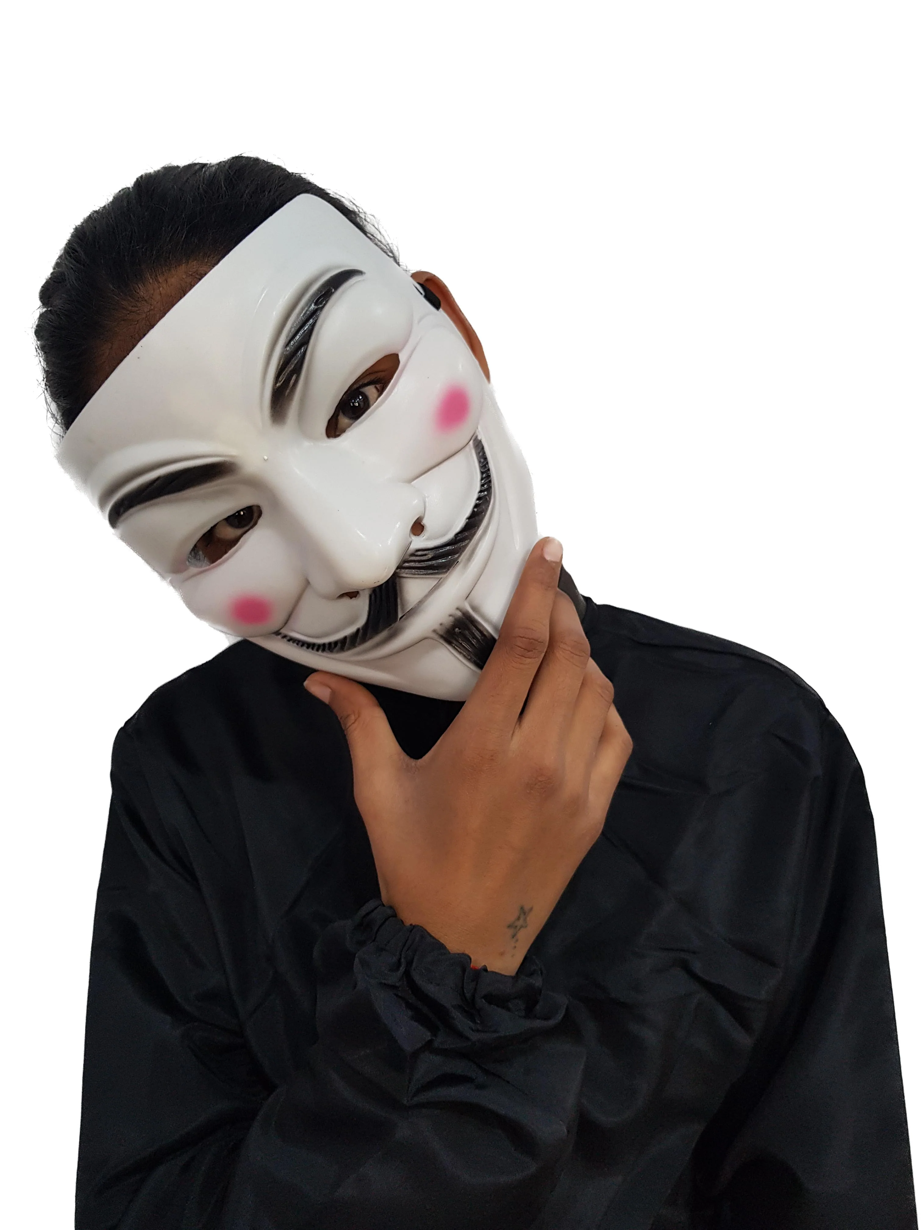 Vendetta Guy Fawkes Anonymous Mask Kids & Adults Fancy Dress Costume Accessories - Image 2