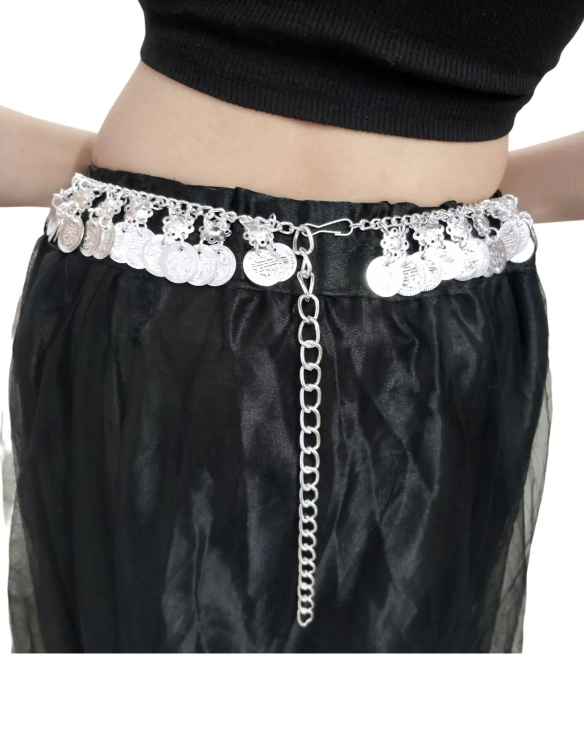 Vintage Silver Coin Tagdi Kamarband - Traditional Belly Dance Belt Fancy Dress Costume Accessory for Girls - Image 3