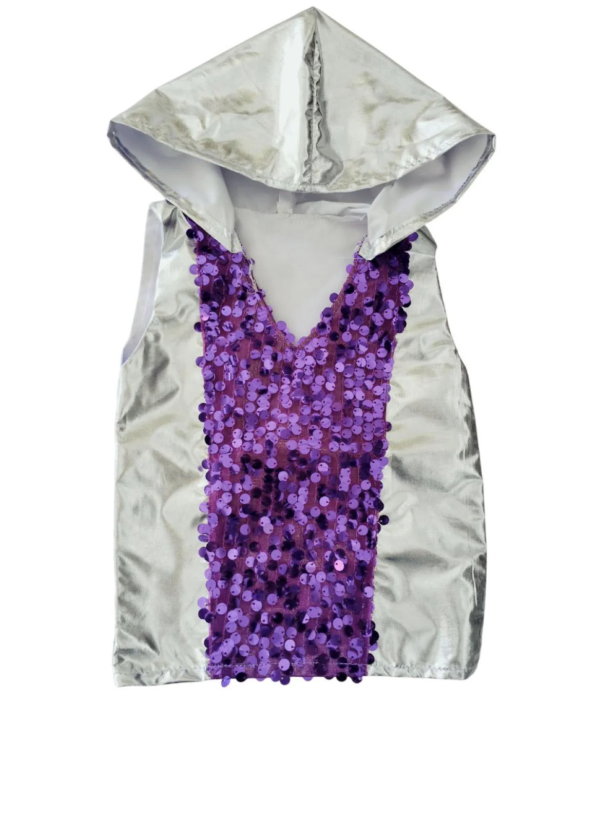 Western Dance Costume for Boys - Purple & Silver - Tshirt with Trousers - Premium - Image 8