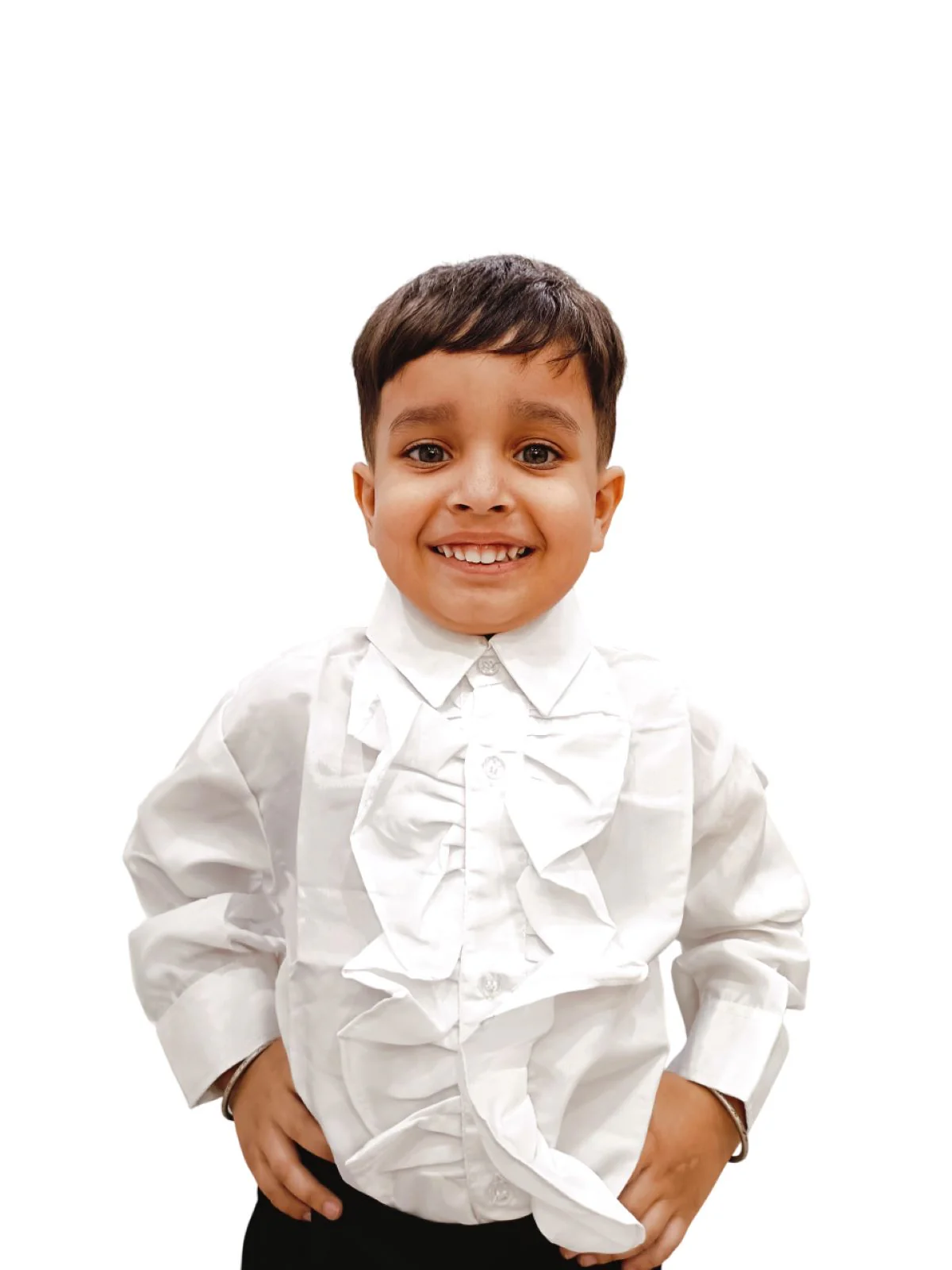 White Frills Shirt Kids  Fancy Dress Costume