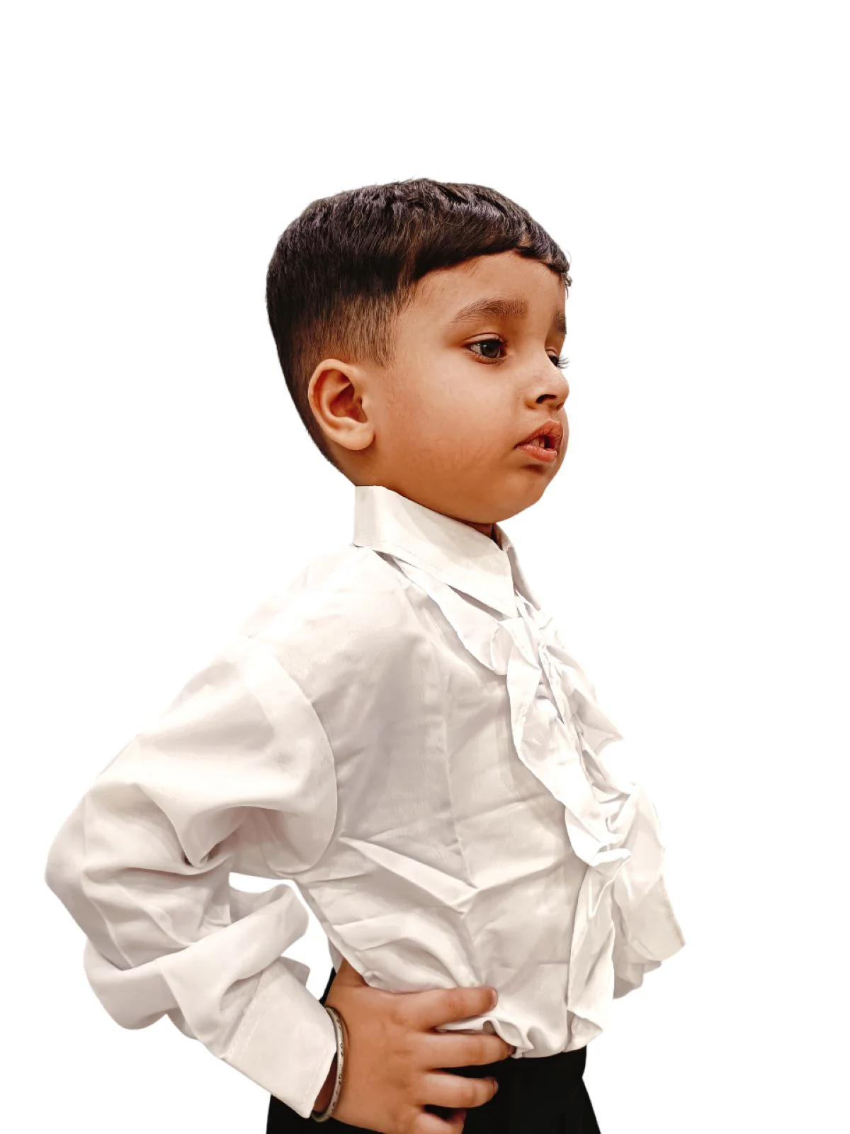 White Frills Shirt Kids  Fancy Dress Costume - Image 2