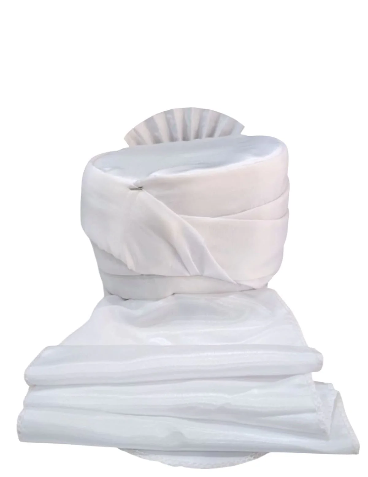 White Jaat Haryana Chaudhary Pagri Kids Fancy Dress Accessory - Image 6